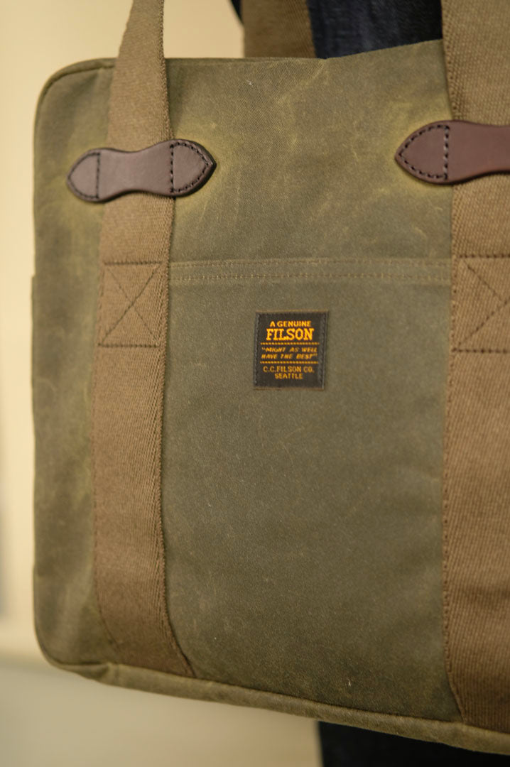 Filson Tote Bag Tin Cloth Otter Green