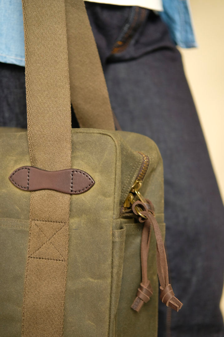 Filson Tote Bag Tin Cloth Otter Green