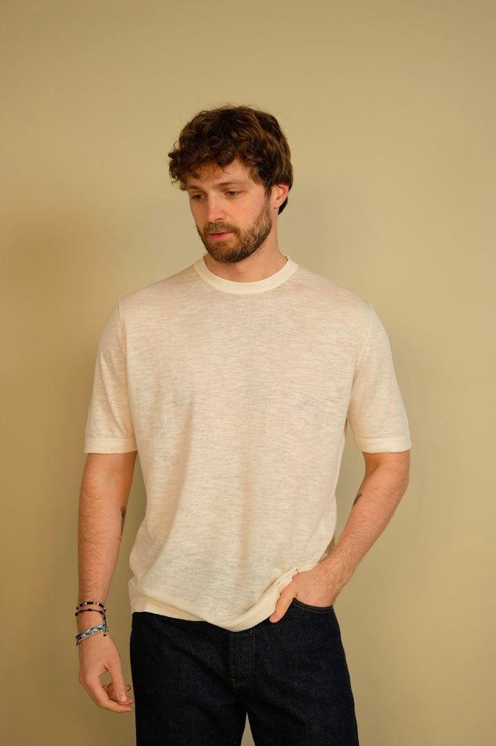 Gaffi & Co. T-Shirt Lavandou Lino/Cot. Meringa 2151