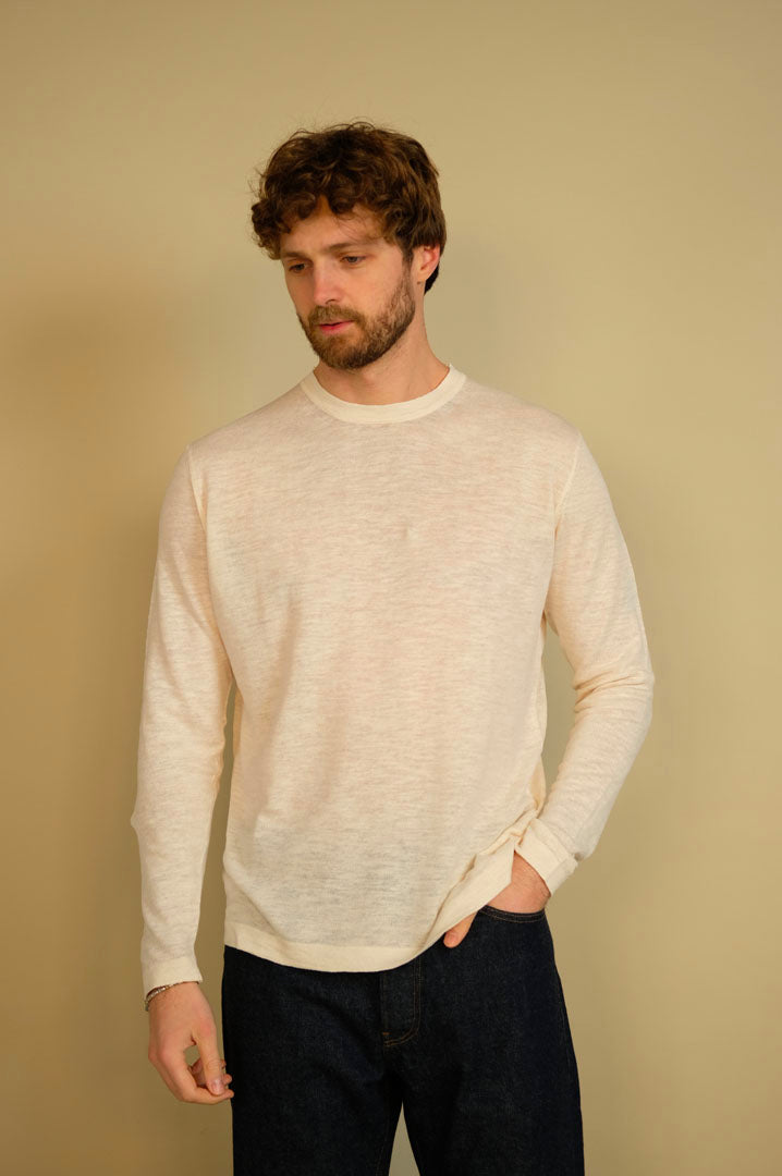 Gaffi & Co. T-Shirt Lavandou M/L Lino/Cot. Meringa 2150