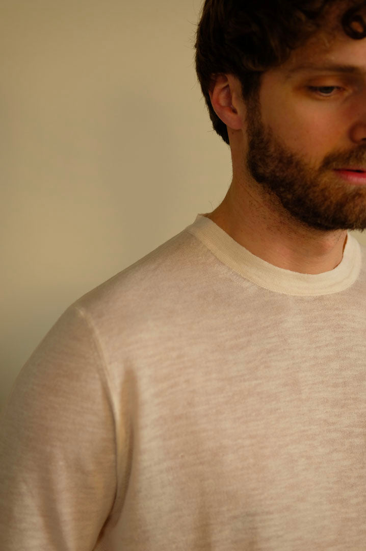 Gaffi & Co. T-Shirt Lavandou M/L Lino/Cot. Meringa 2150