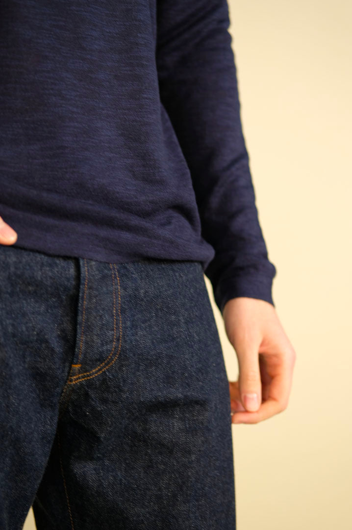 Gaffi & Co. T-Shirt Lavandou M/L Lino/Cot. Blu 2150