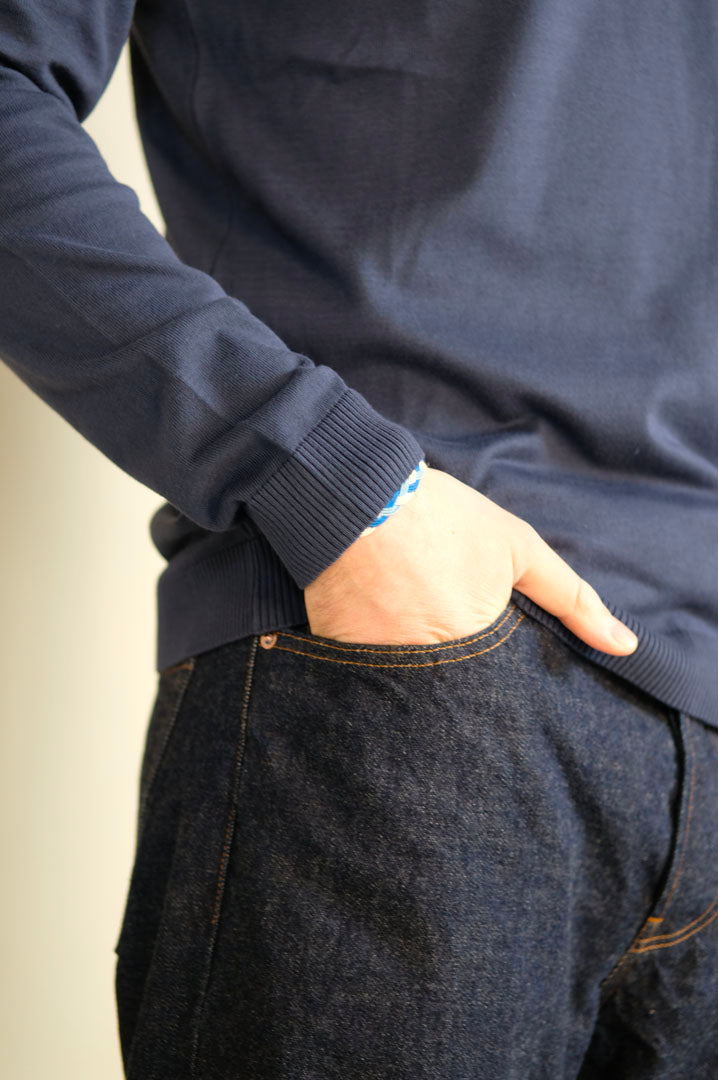 Gaffi & Co. Polo Bottoni M/L 0858 Blu