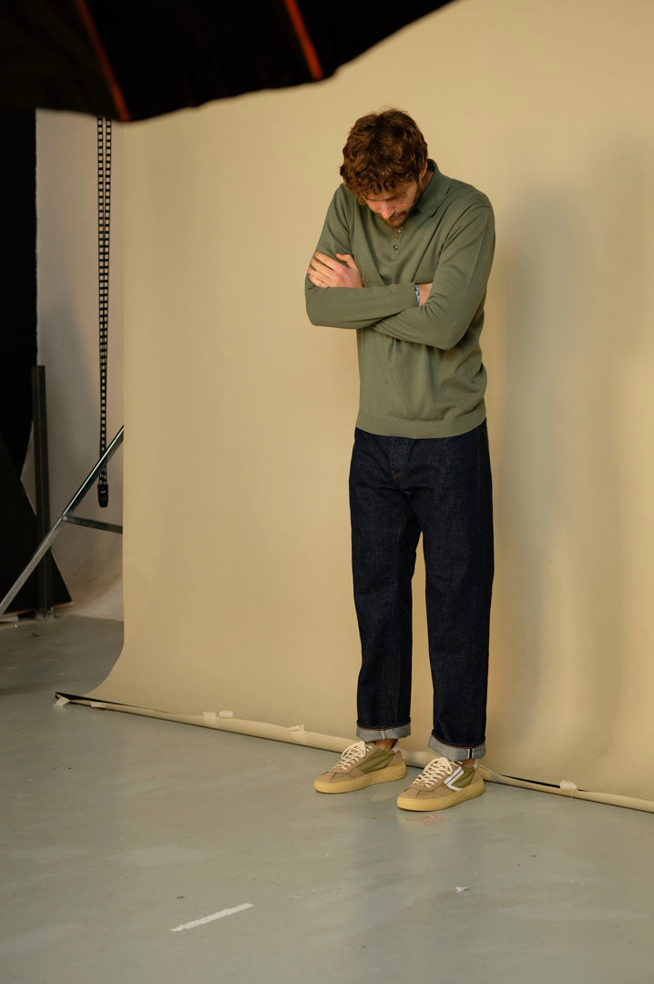 Gaffi & Co. Polo Bottoni M/L 0858 Oliva