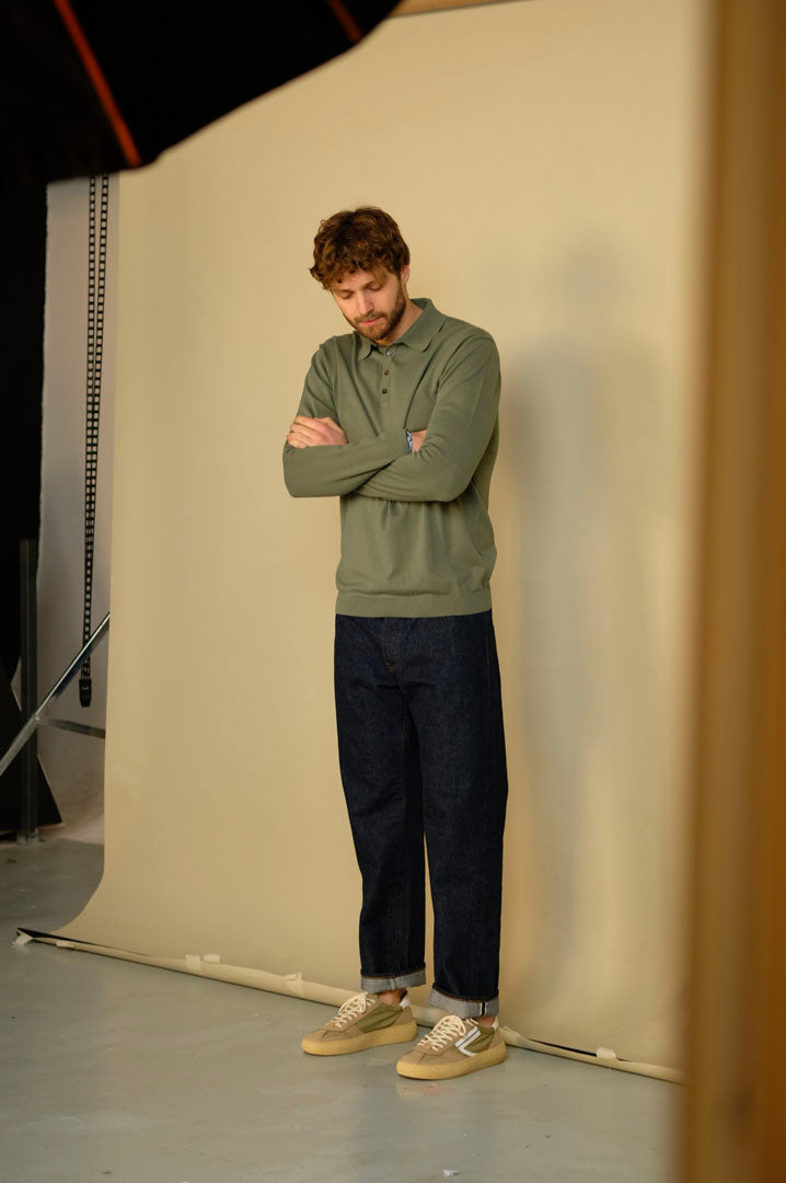 Gaffi & Co. Polo Bottoni M/L 0858 Oliva