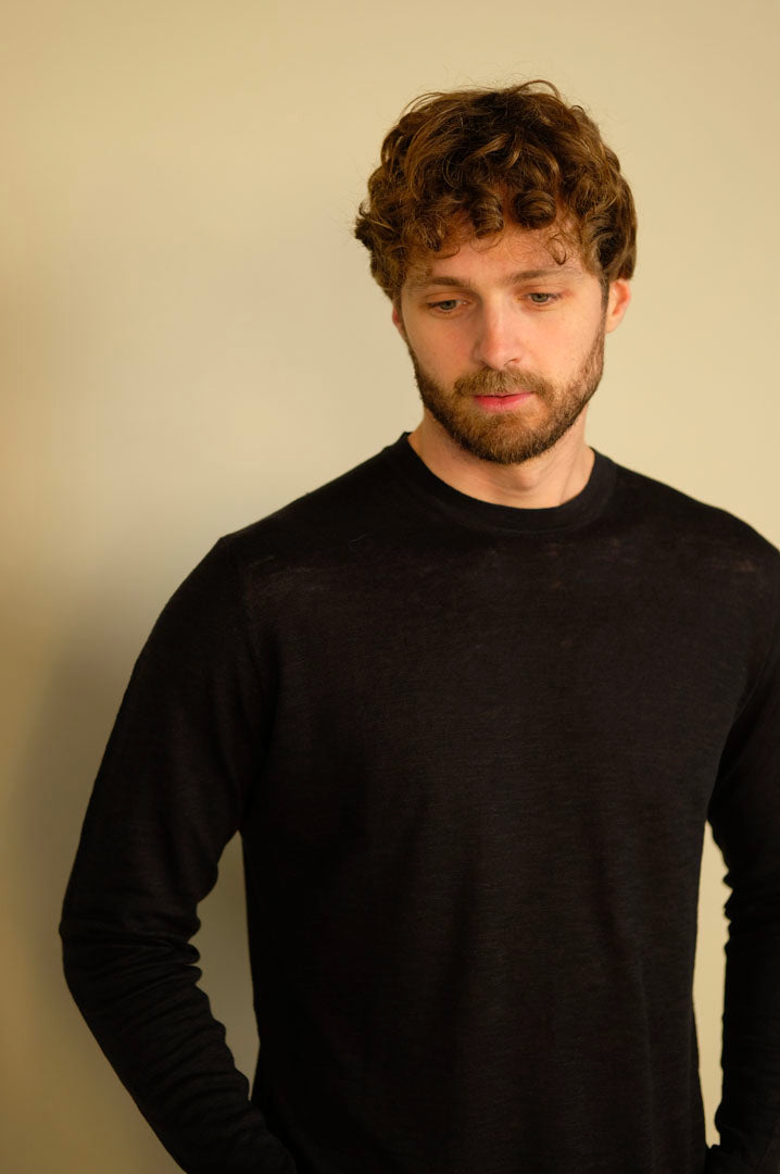 Gaffi & Co. T-Shirt Lavandou M/L Lino/Cot. Nero 2150