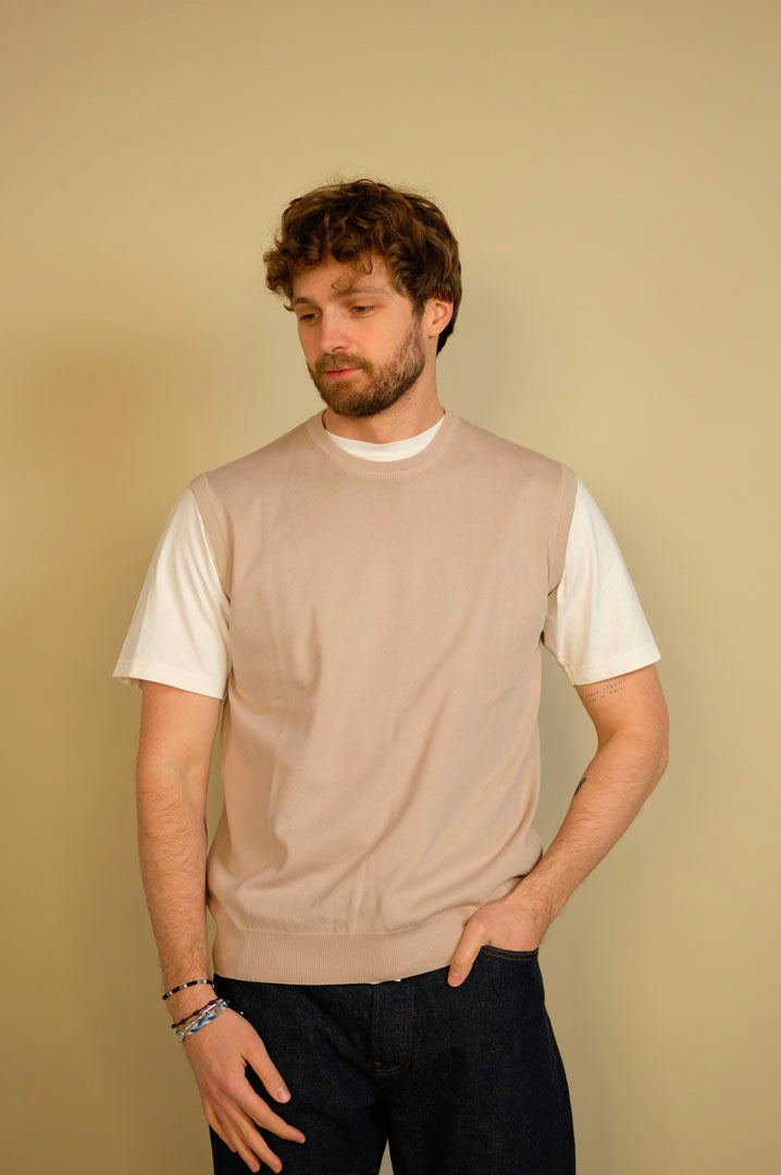 Gaffi & Co. Gilet Cotone Sabbia 4290MOD