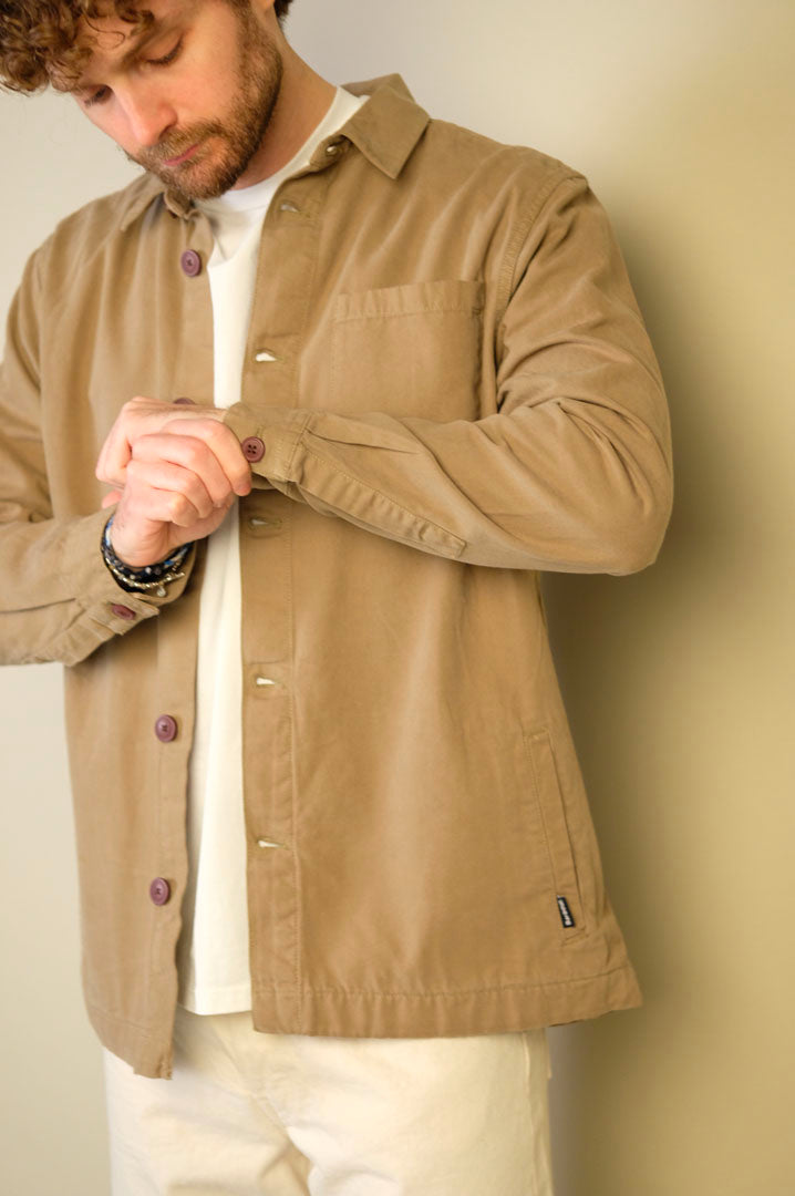 Barbour Washed Overshirt Bleached Olive