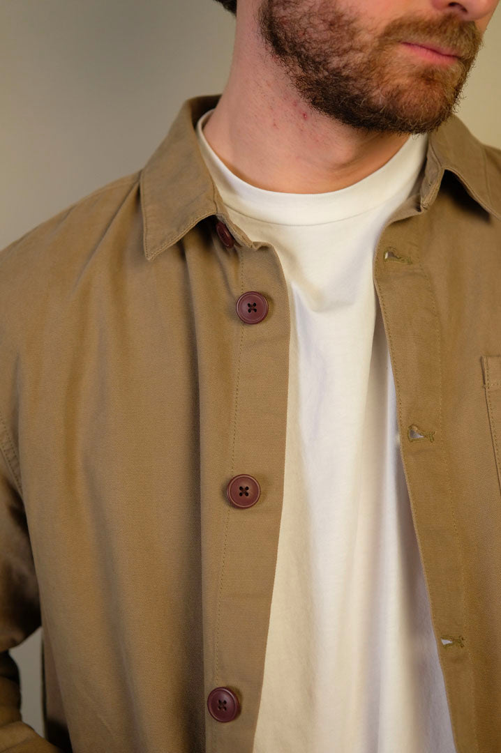 Barbour Washed Overshirt Bleached Olive