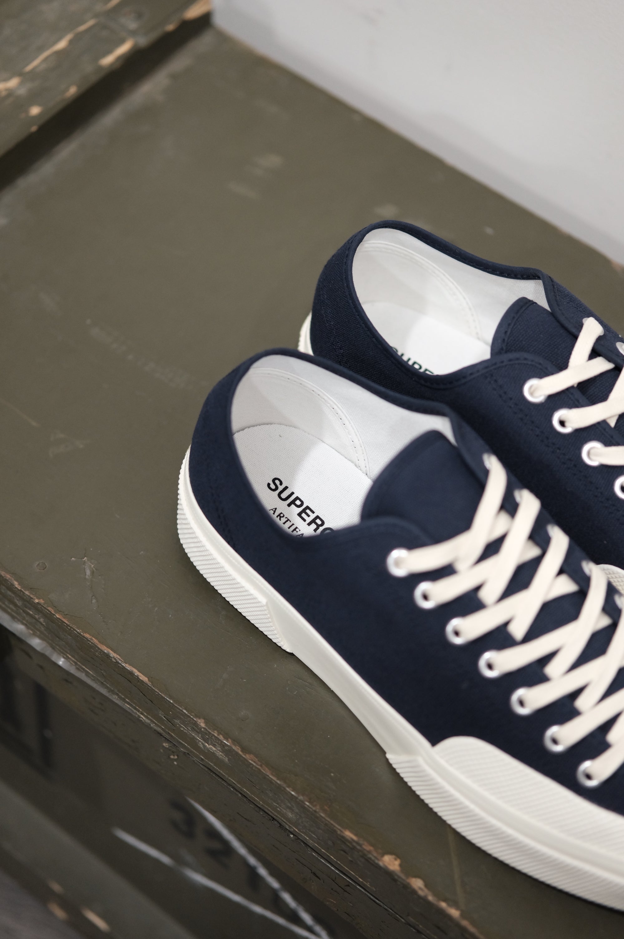 Superga Artifact Works Cotton Canvas Navy/Off White