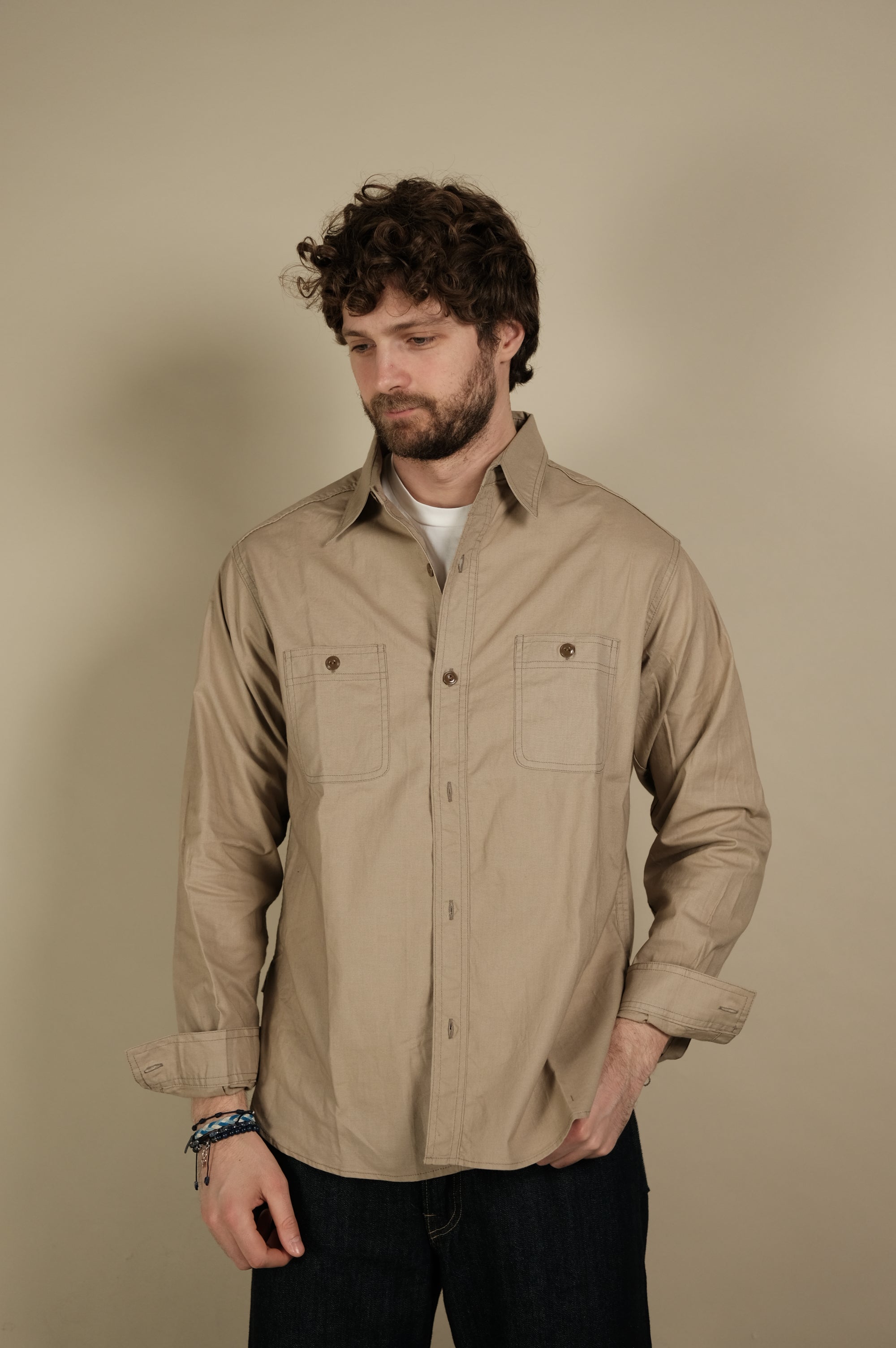 Fortela Work Shirt L/S Otero Beige