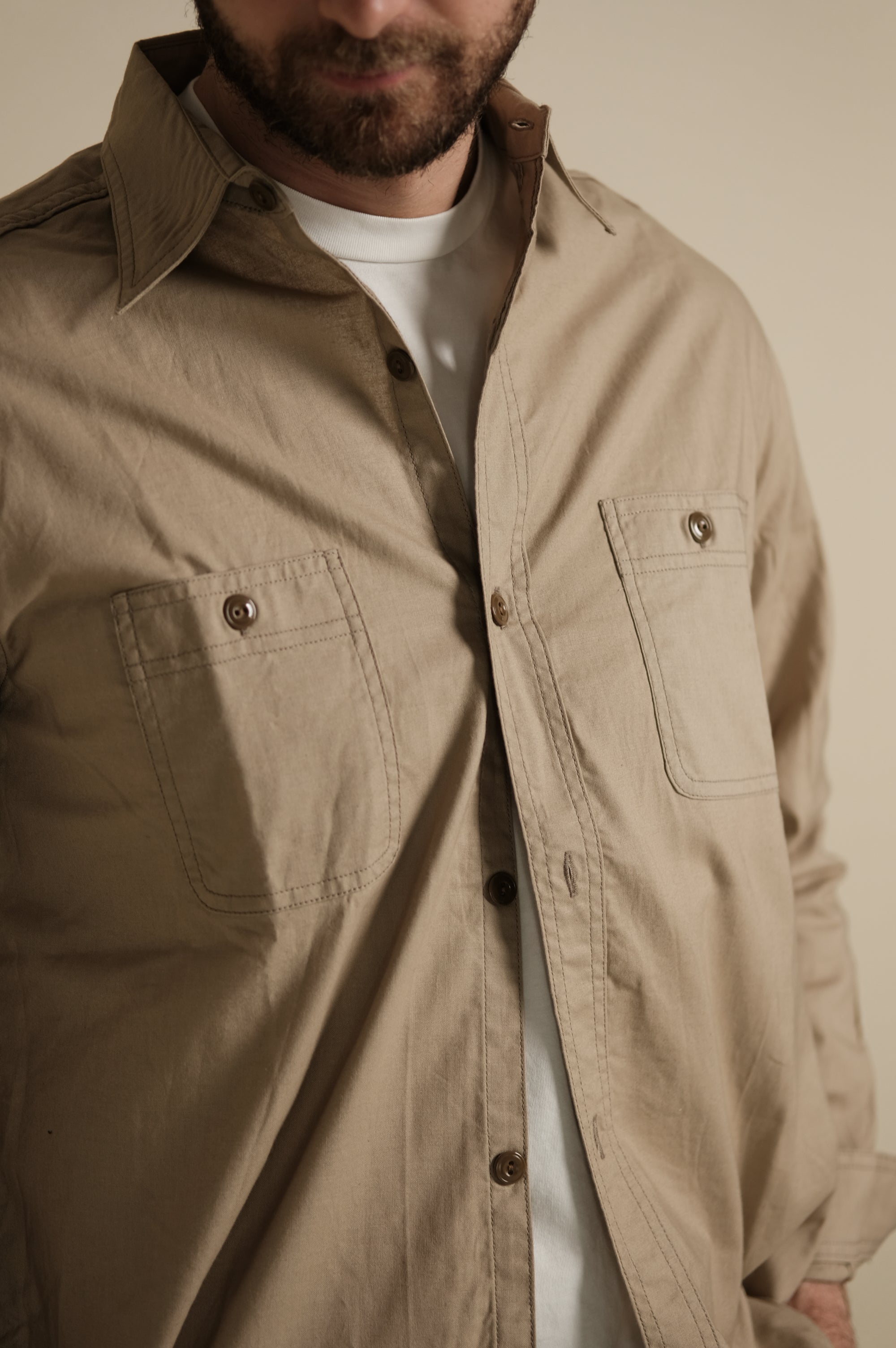 Fortela Work Shirt L/S Otero Beige