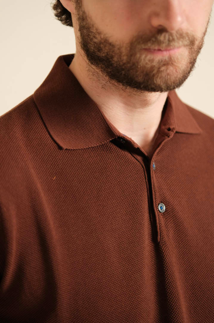 Gallia Knit Project Polo Piquet Ballard Caffè