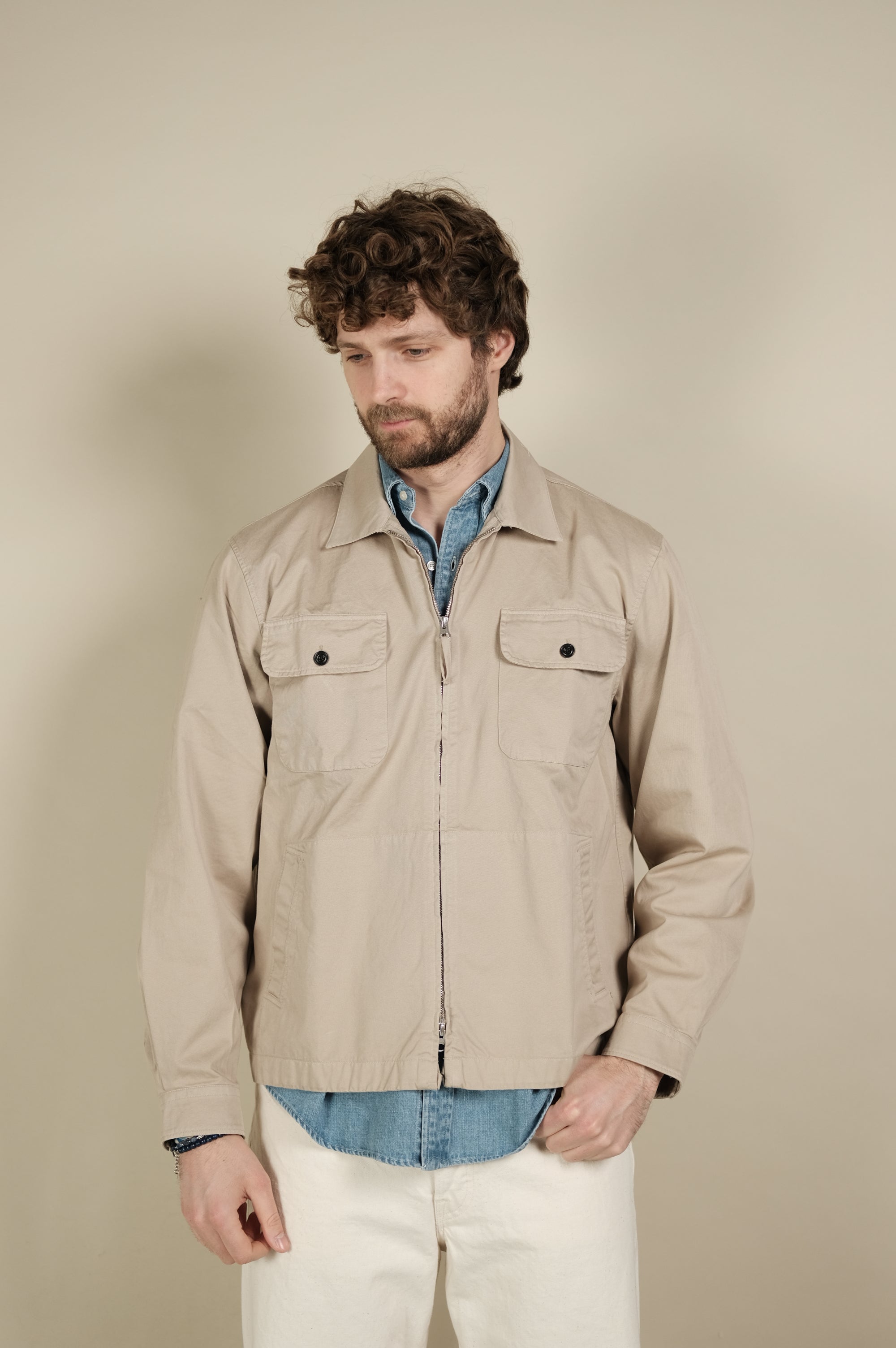 Hartford Dusty Pat Woven Jacket Desert