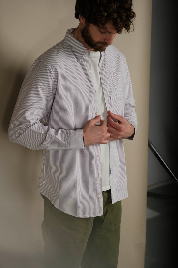 Gaffi & Co. Camicia Oxford Riga Viola