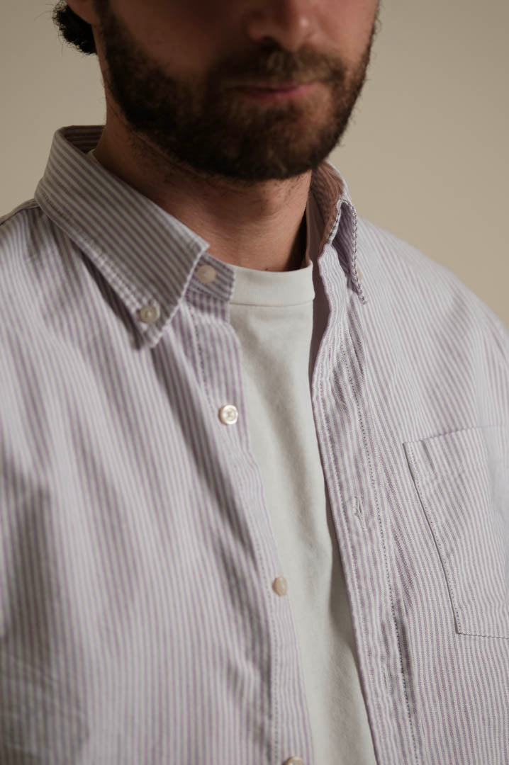 Gaffi & Co. Camicia Oxford Riga Viola