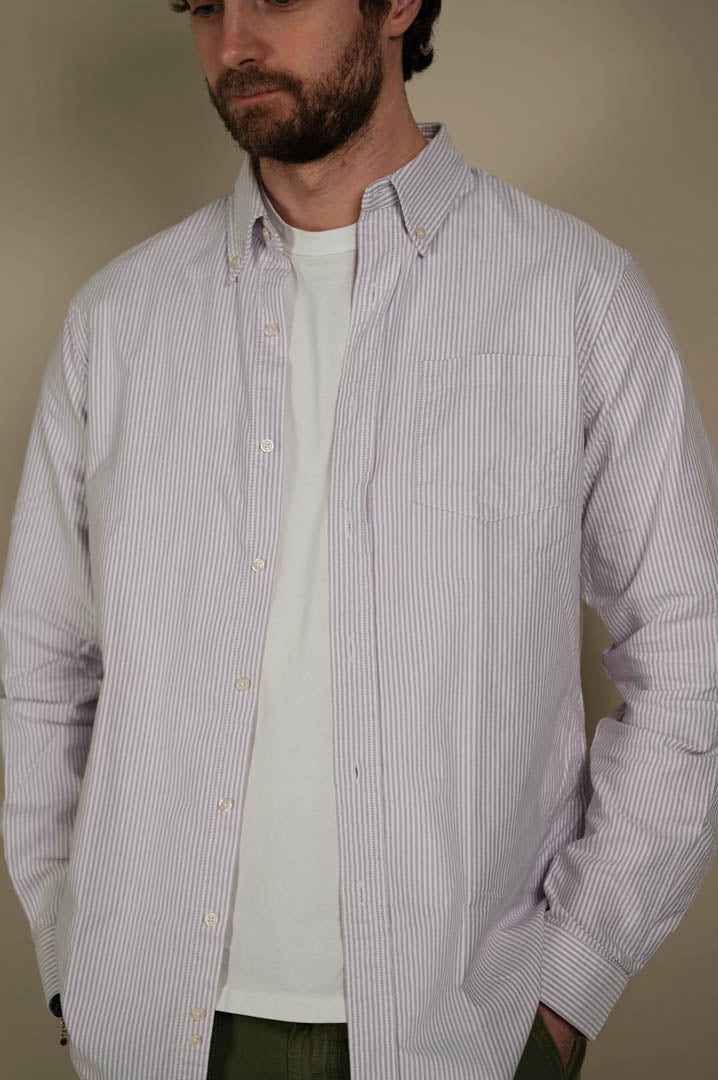 Gaffi & Co. Camicia Oxford Riga Viola