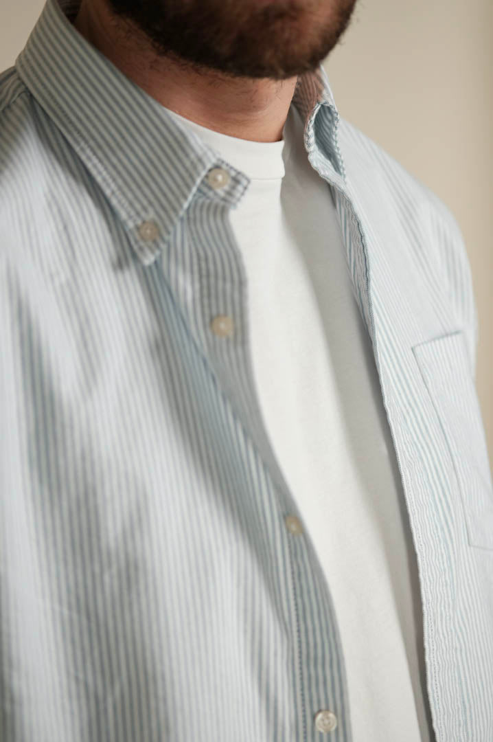 Gaffi & Co. Camicia Oxford Riga Blu