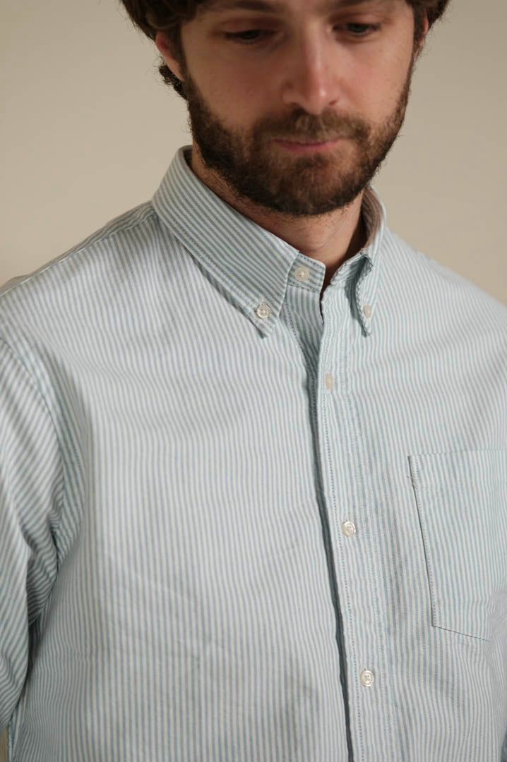 Gaffi & Co. Camicia Oxford Riga Blu