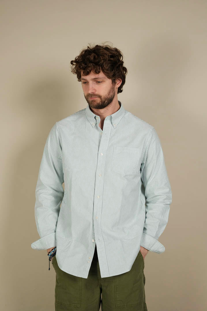 Gaffi & Co. Camicia Oxford Riga Verde