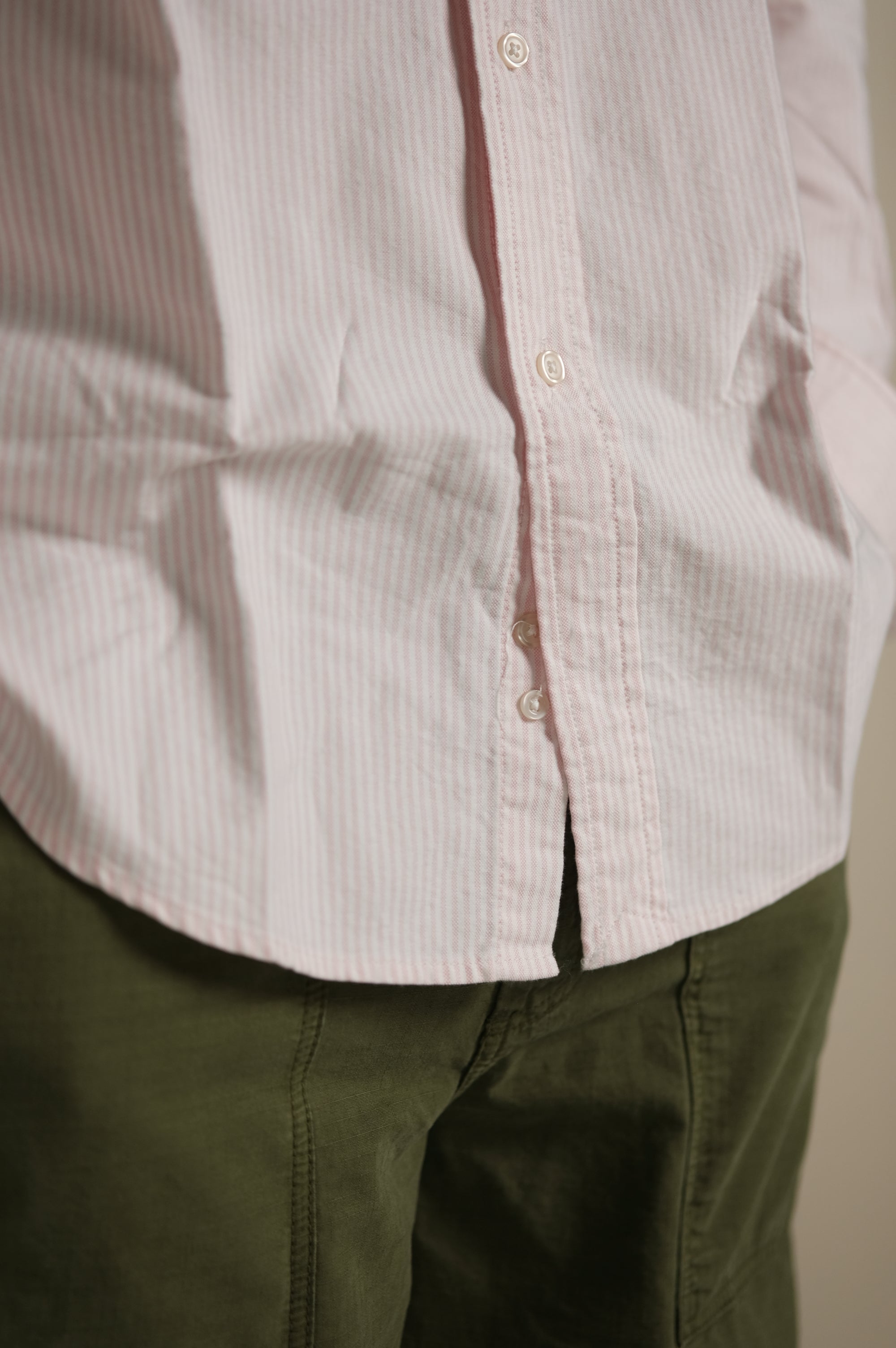 Gaffi & Co. Camicia Oxford Riga Rosa