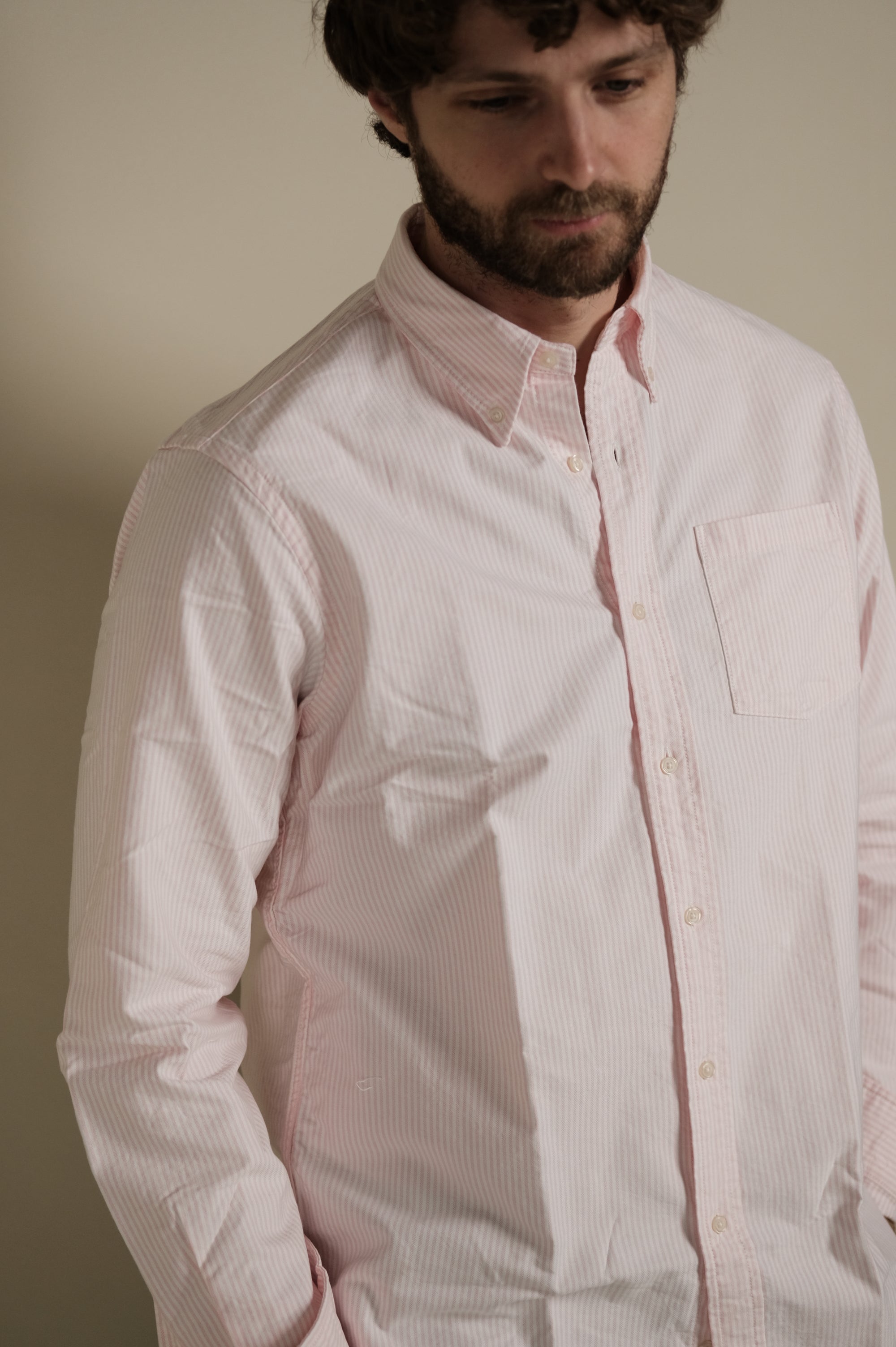 Gaffi & Co. Camicia Oxford Riga Rosa