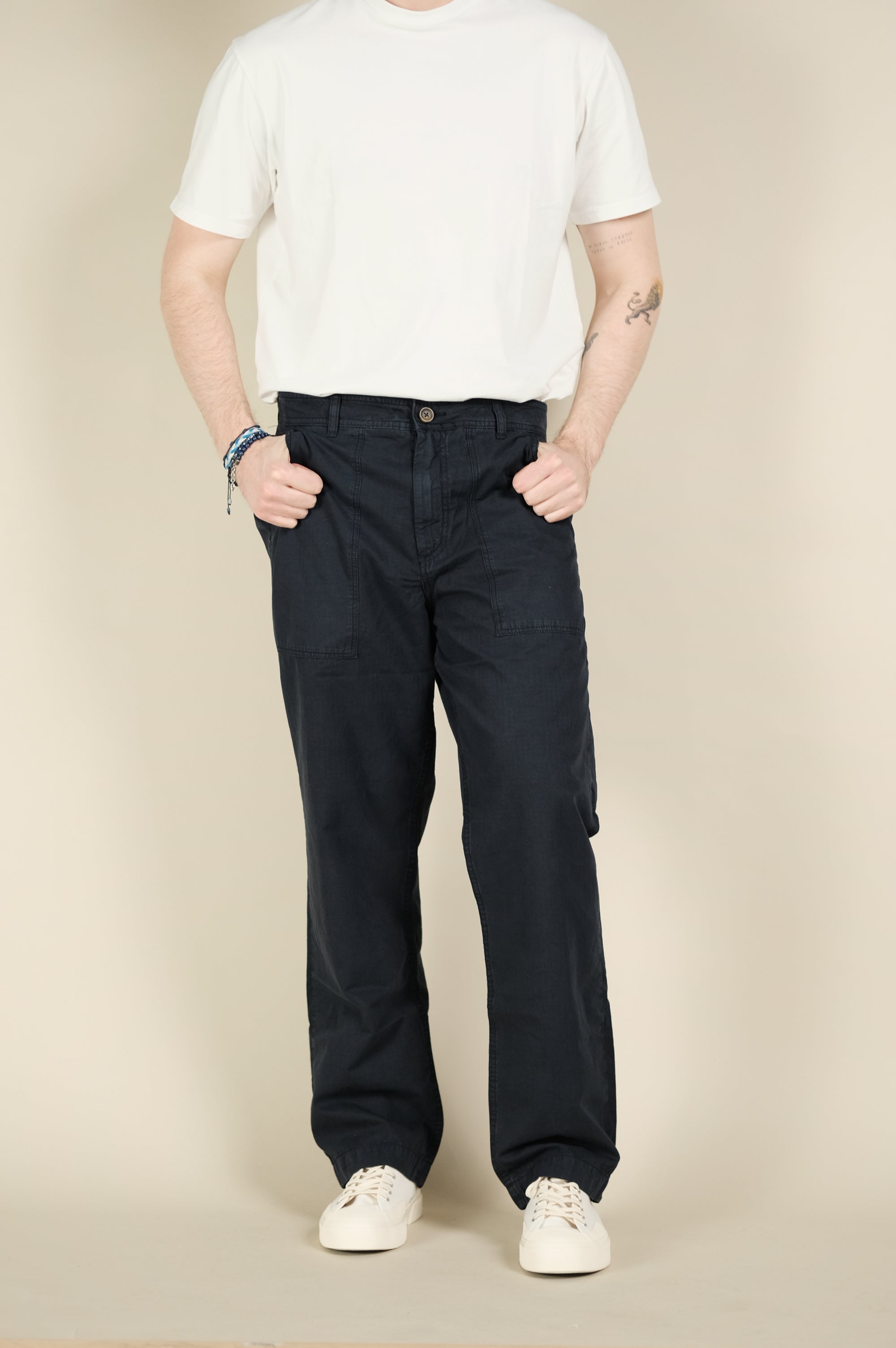 Sebago Pantalone Fatigue Milton Blue Marine