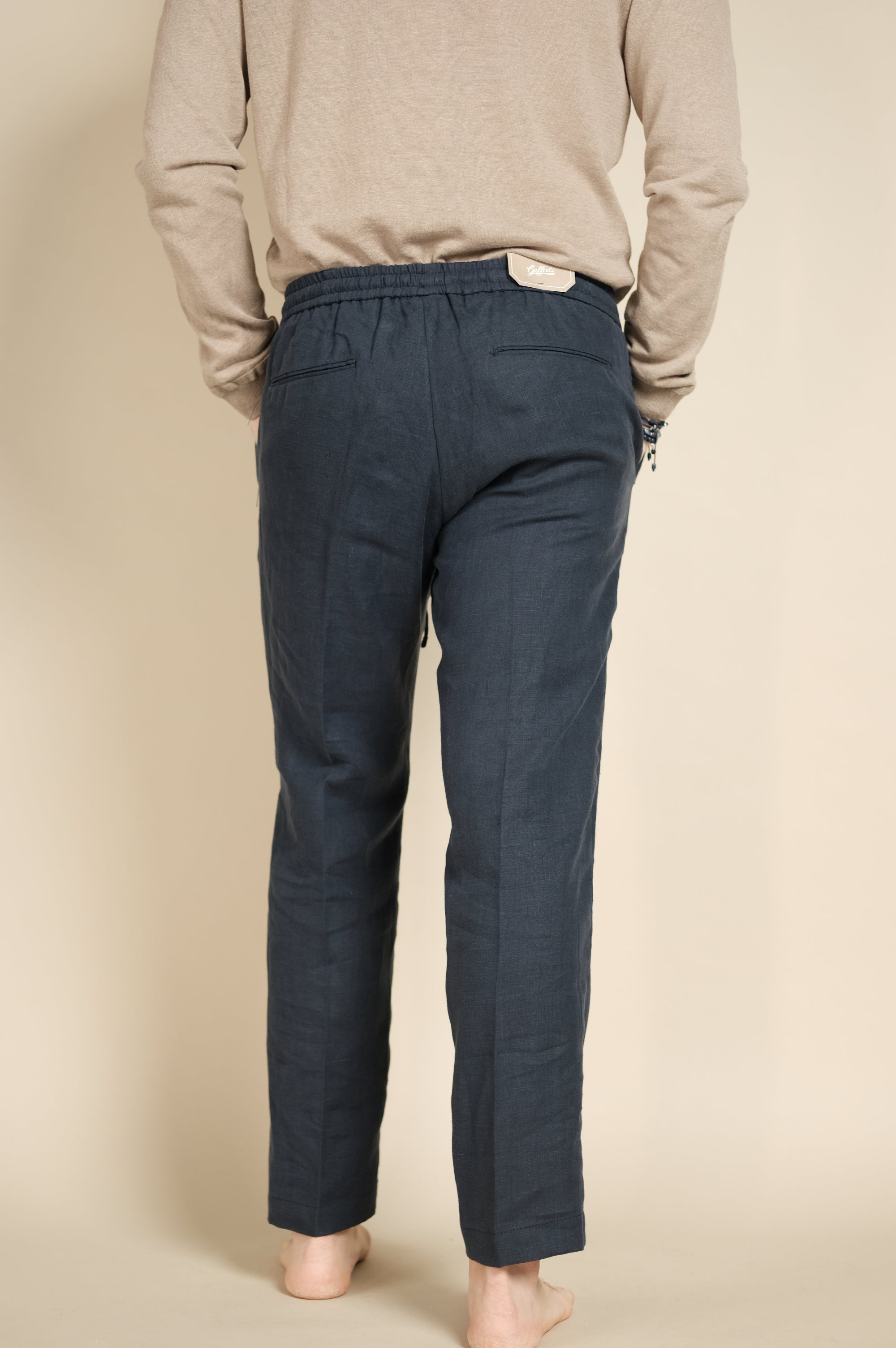 Gaffi & Co. Pantalone Lino Jerry Navy