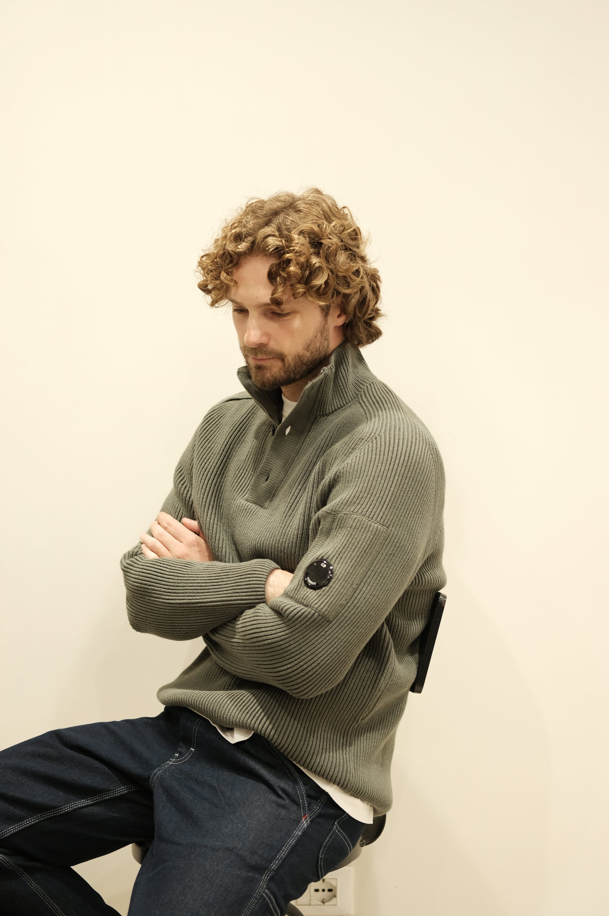 C.P.Company Maglia Polo In Full Rib Gunmetal