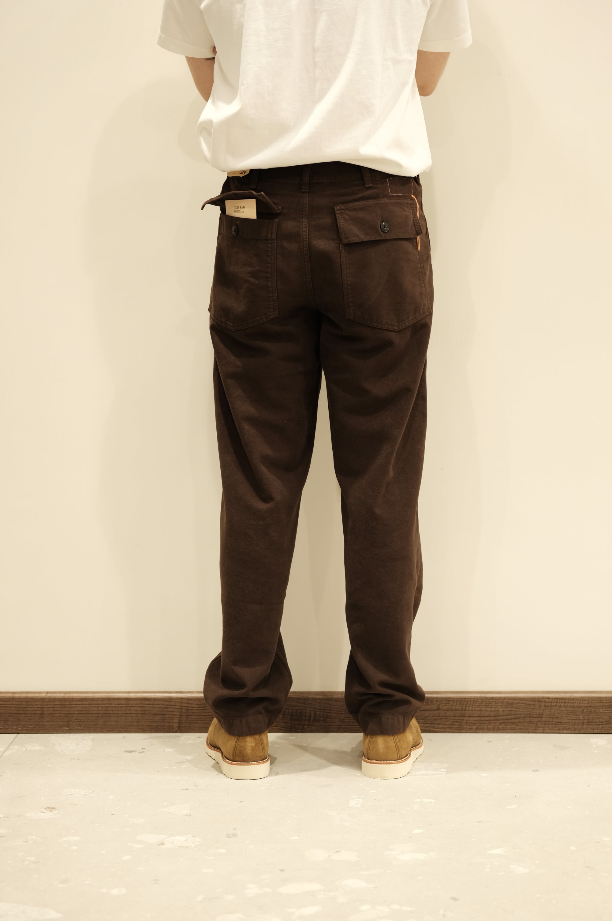 Fortela Pantalone Fatigue Moleskin Dark Brown