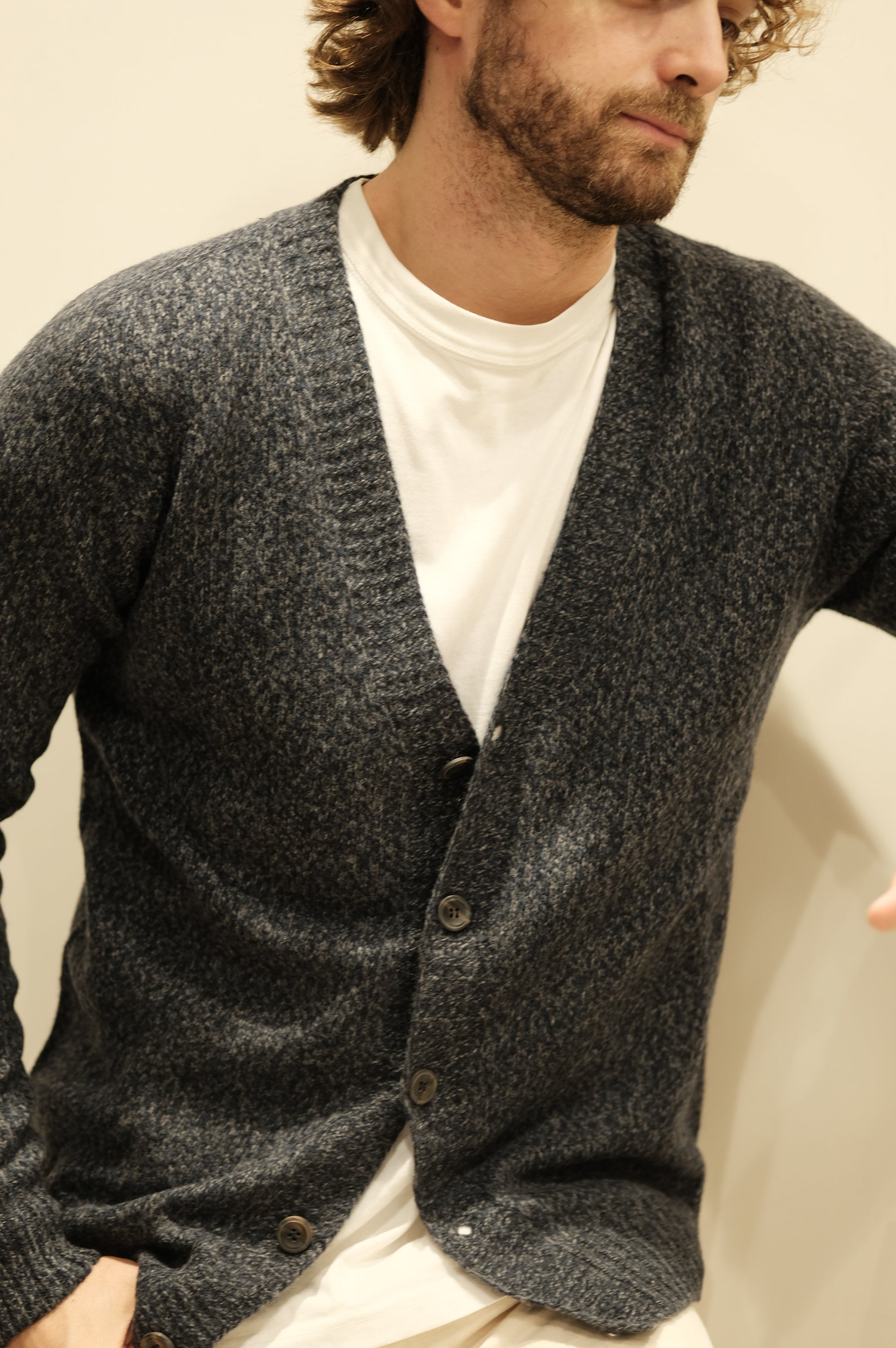 Gaffi & Co. Cardigan Moulinè St.Michael Blu