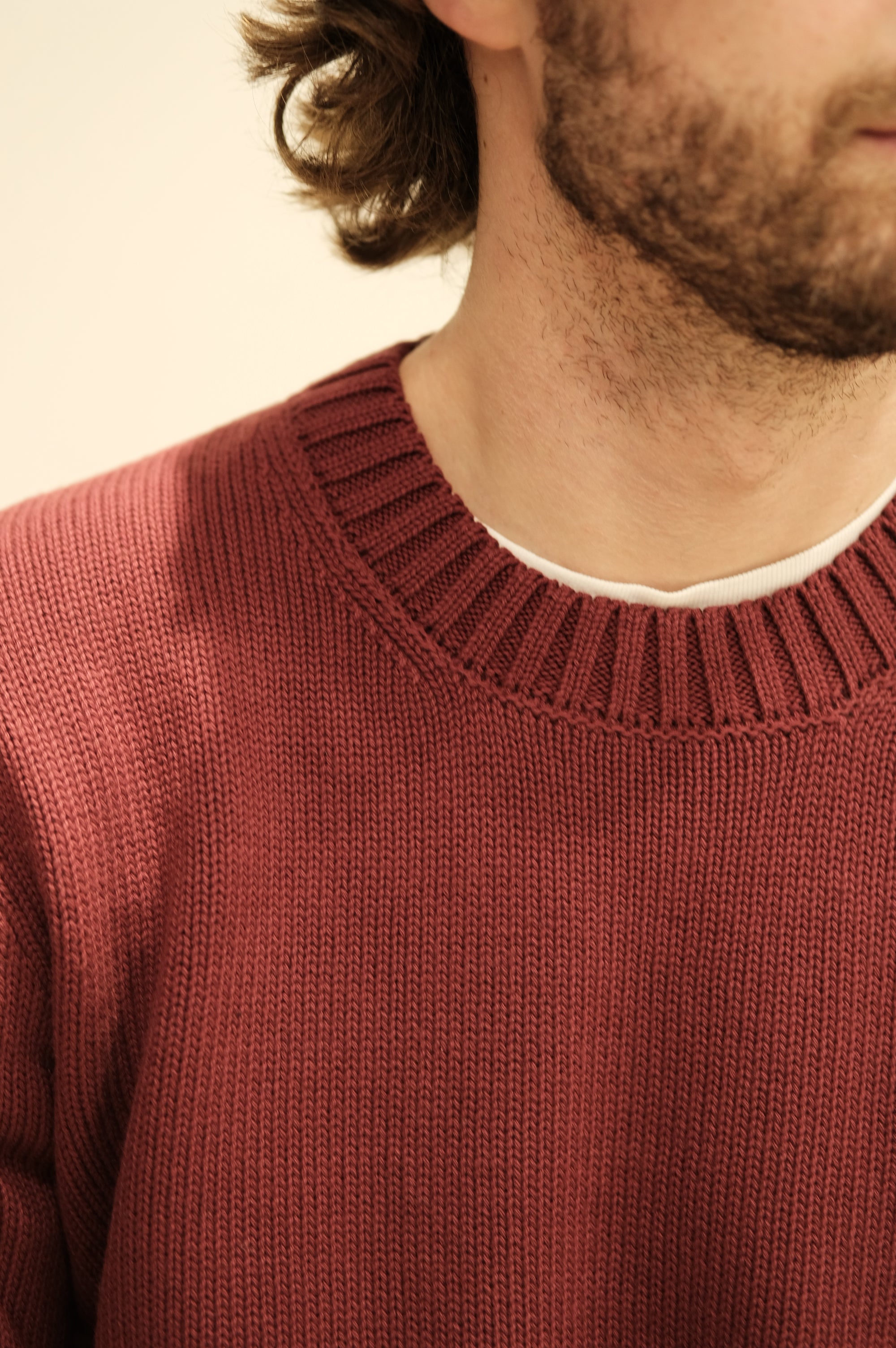 Gaffi & Co. Maglia Girocollo Cotone Hampton Bordeaux