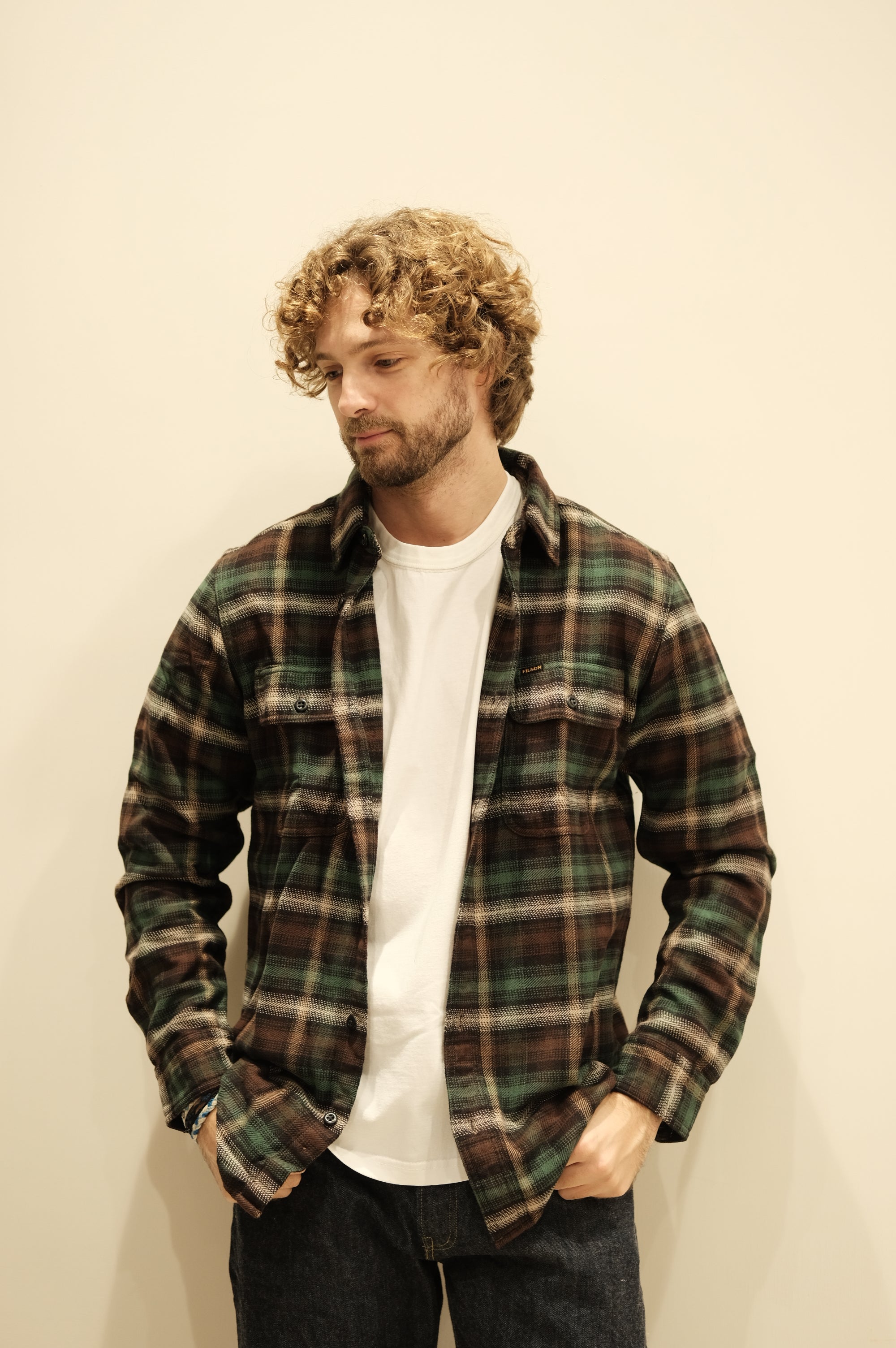 Filson Vintage Flannel Work Shirt Vintage Brown/Cream/Multi Plaid