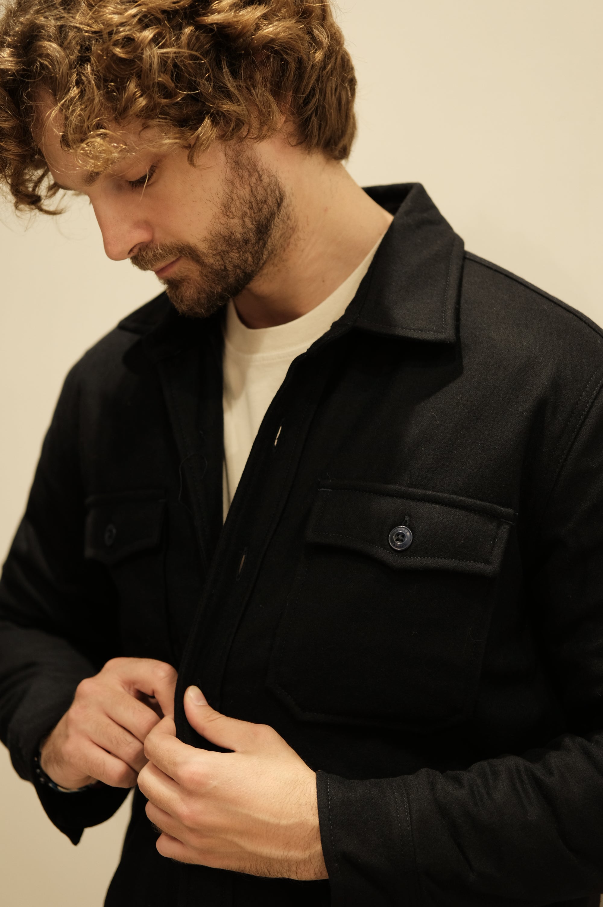 Blker Wool Shirt Hunter Navy