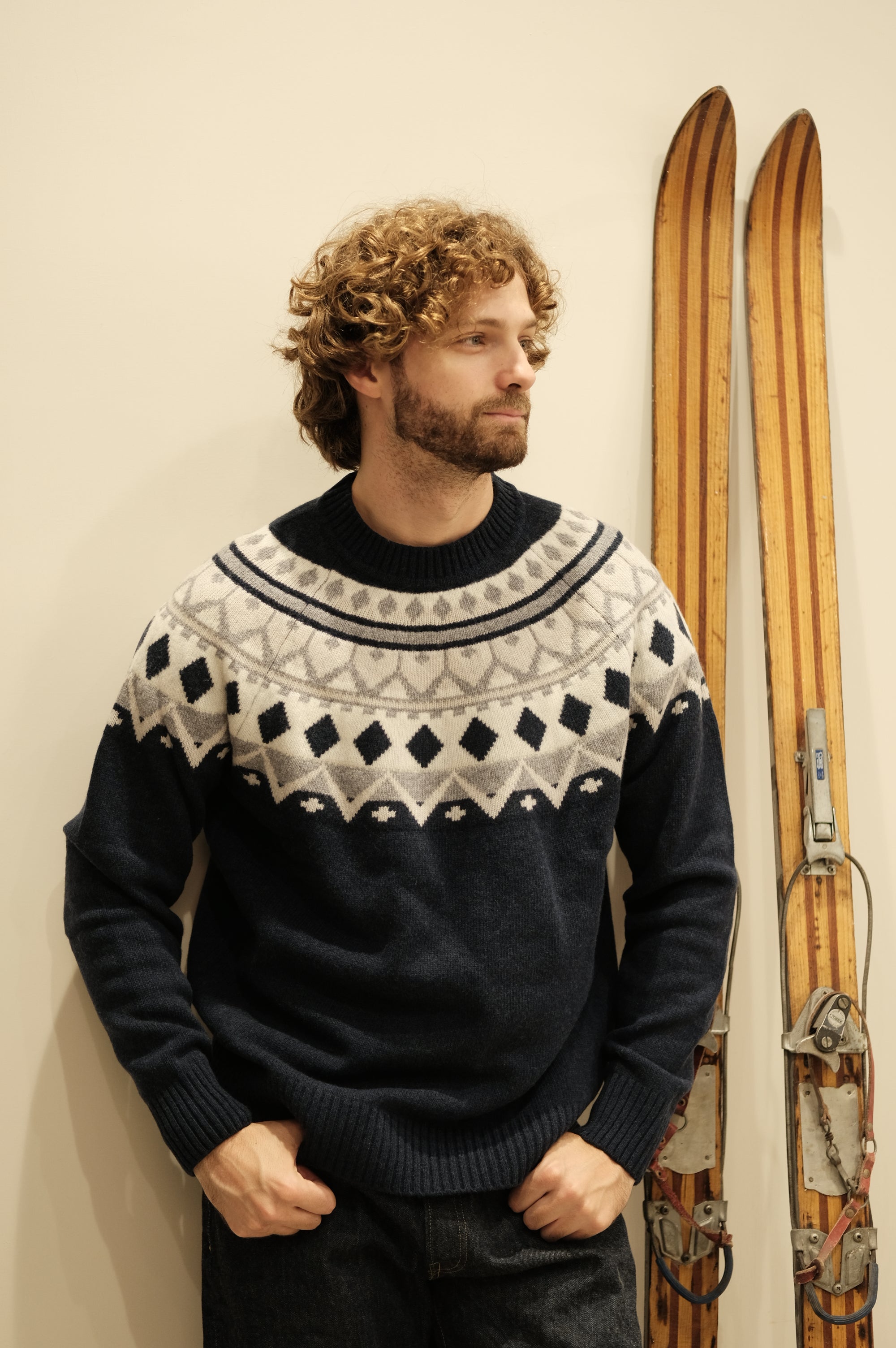 Gaffi & Co. Maglia Girocollo Shetland Blu - Mountain Pack