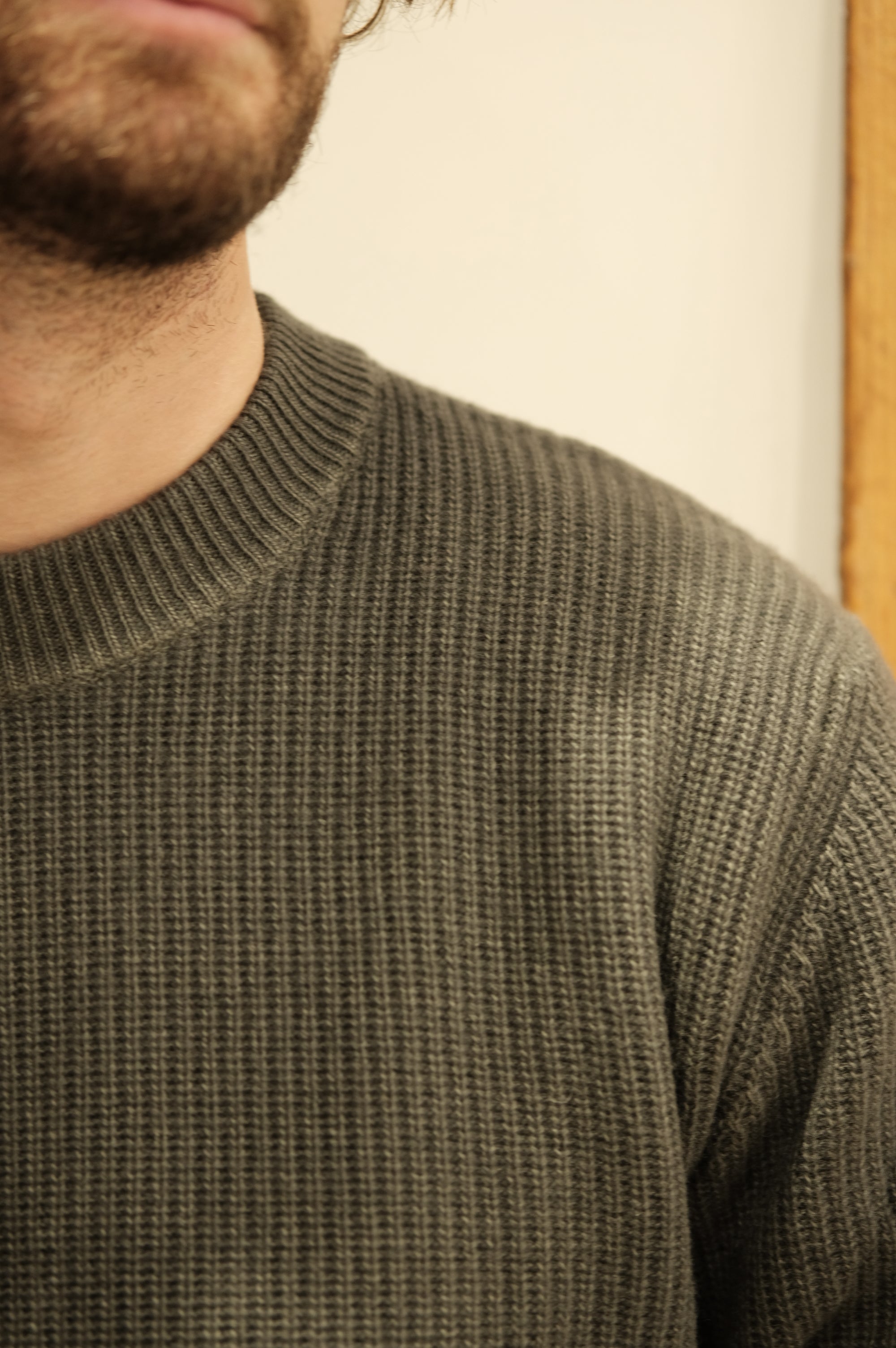 Gaffi & Co. Maglia Girocollo Lana Verde - Mountain Pack