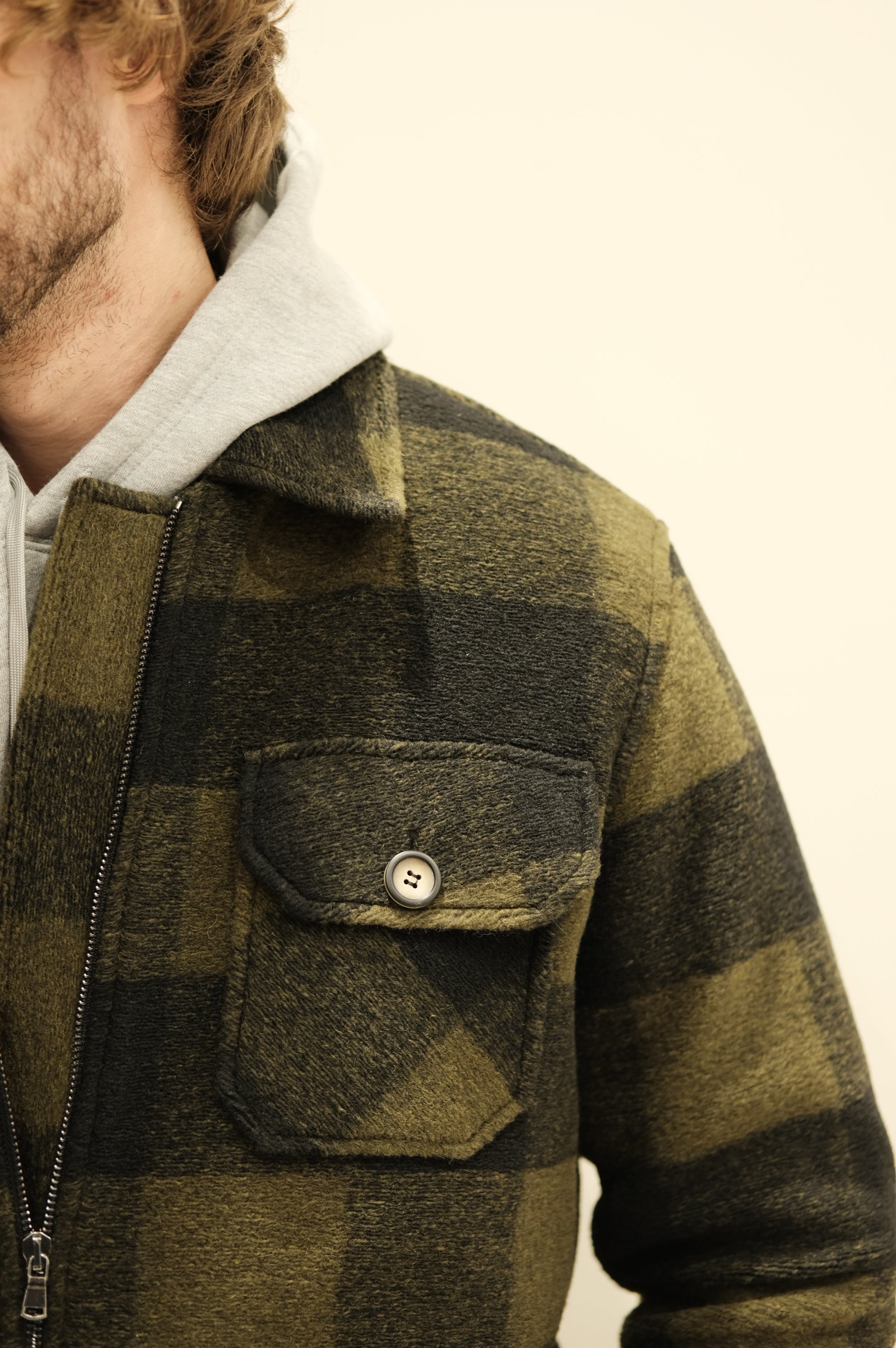 Gaffi & Co. Work Jacket Check Oliva