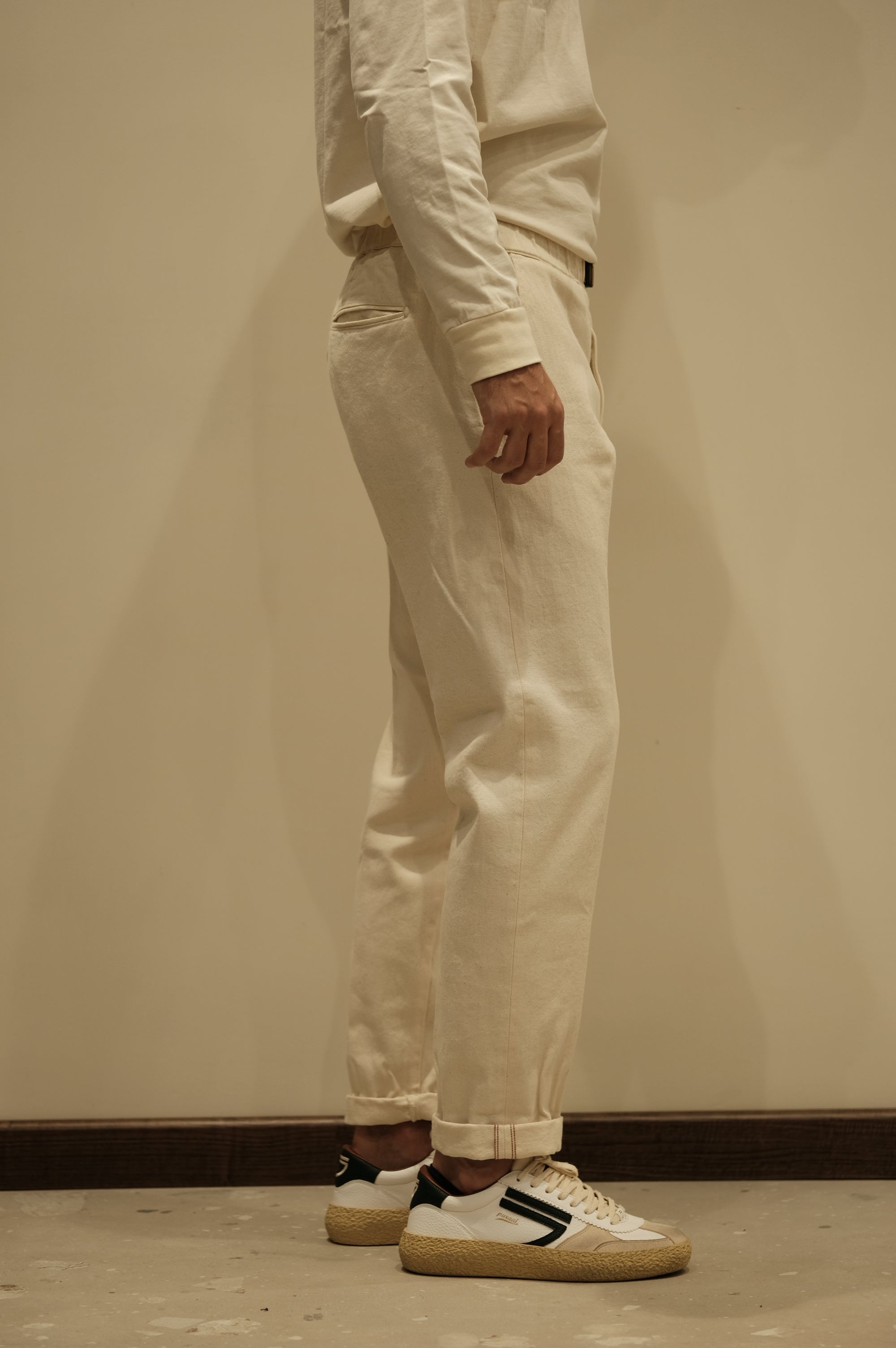 White Sand Pantalaccio Denim Cimosato Off White