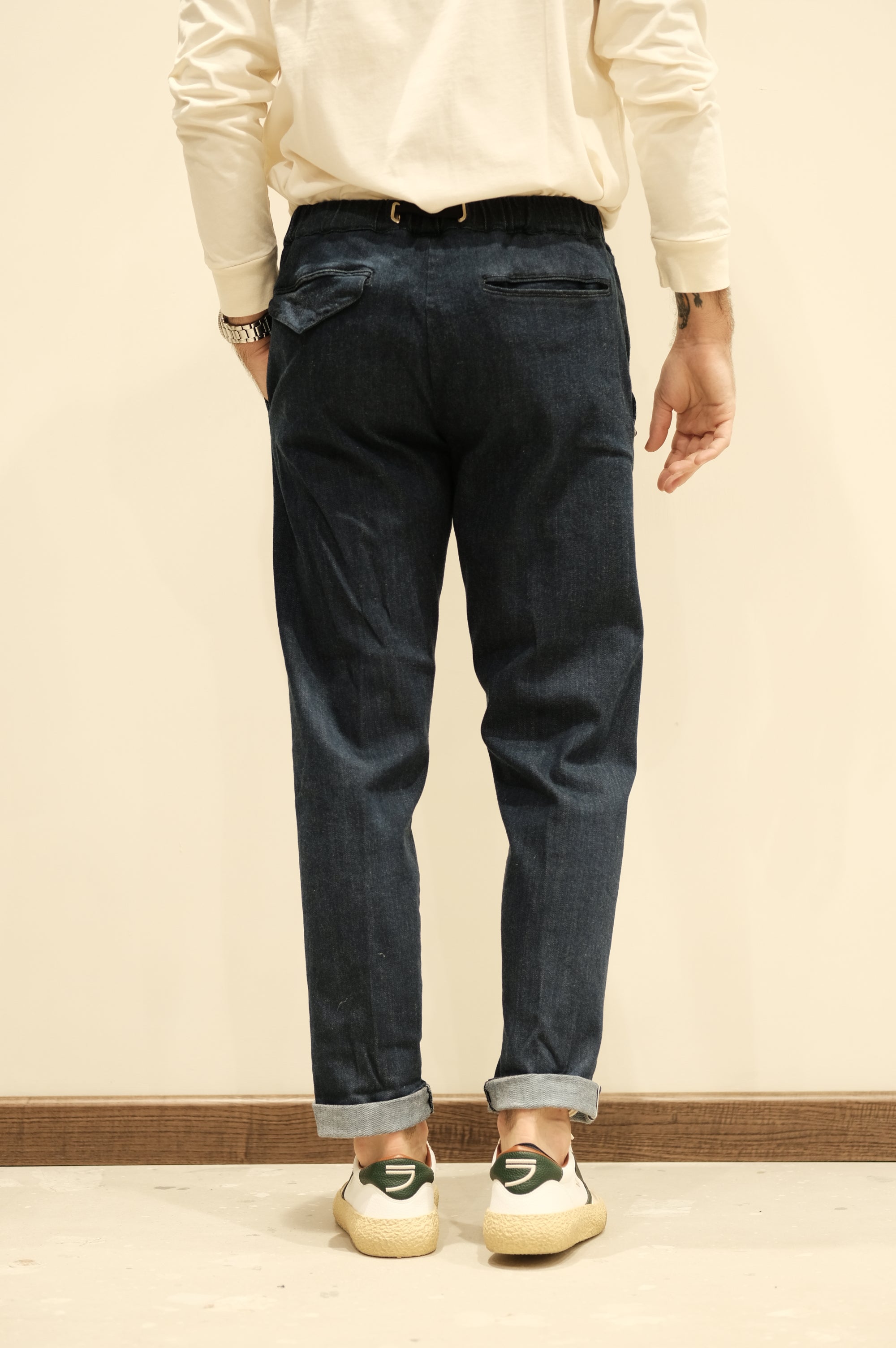 White Sand Pantalaccio Denim Cimosato Blue