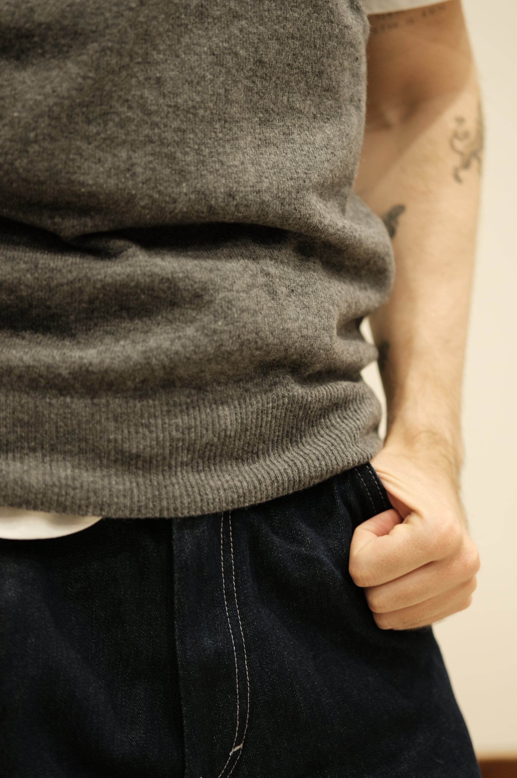 Gaffi & Co. Gilet Girocollo Grigio Scuro