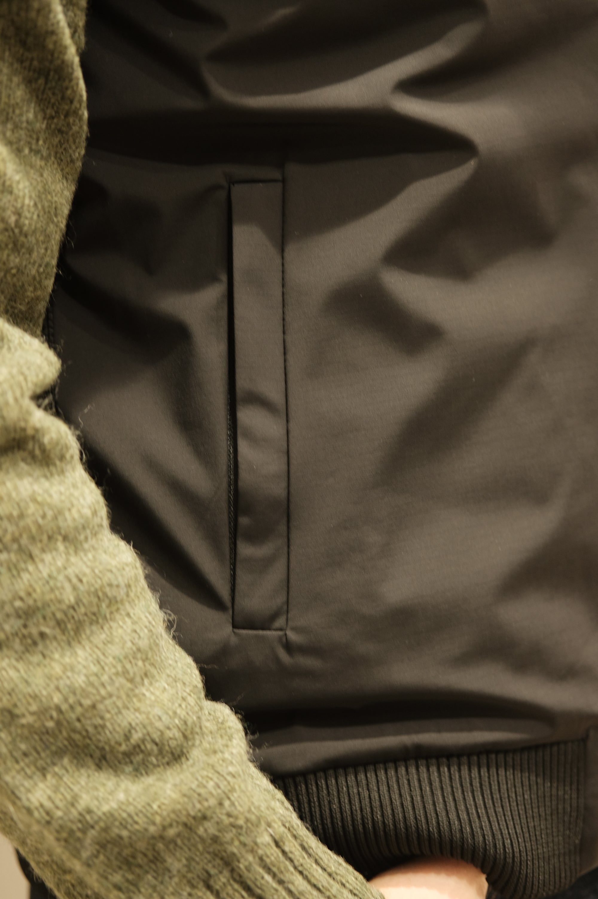 Jeordie's Gilet Nylon/Maglia Nero