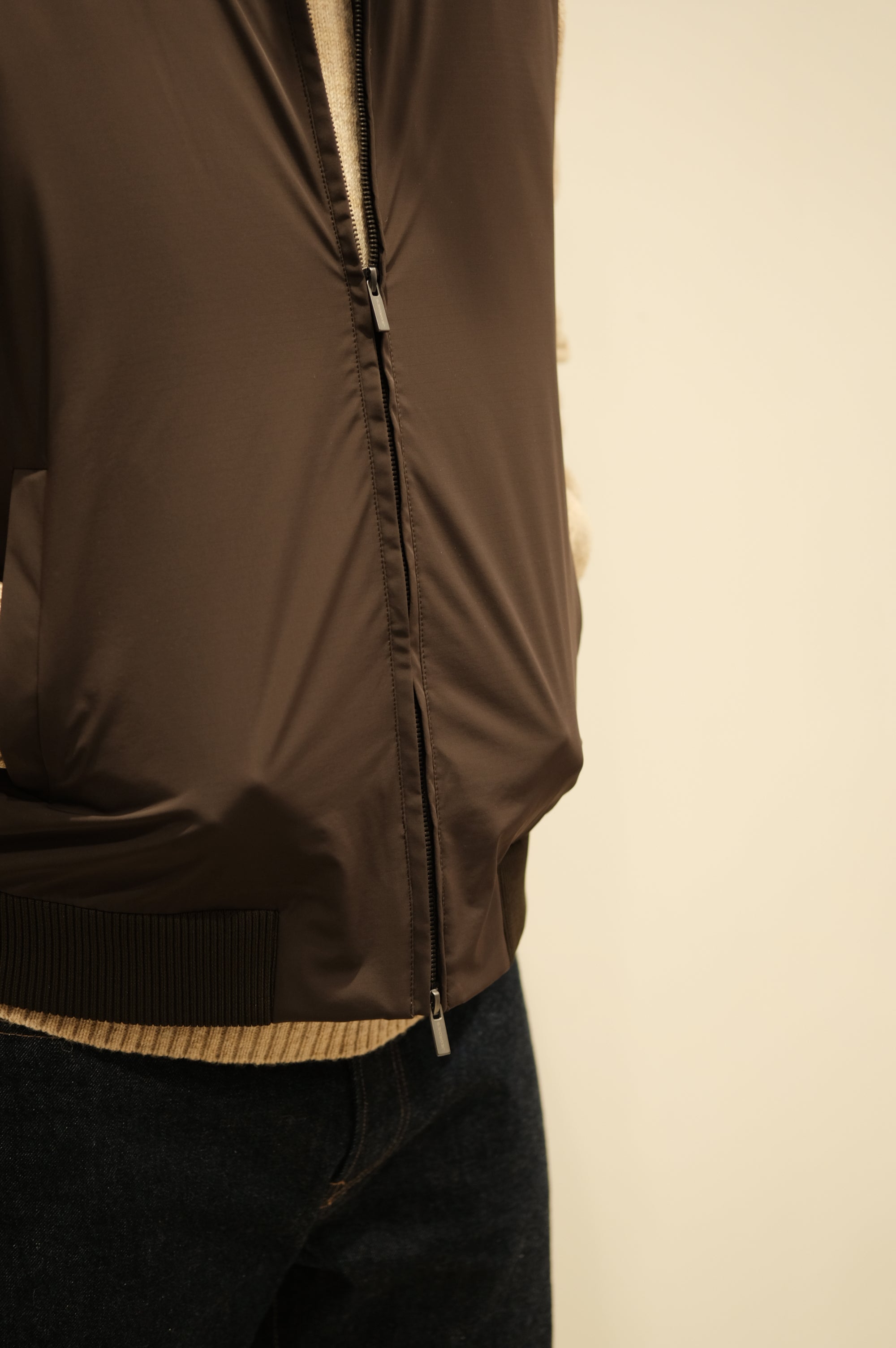 Jeordie's Gilet Nylon/Maglia Moro