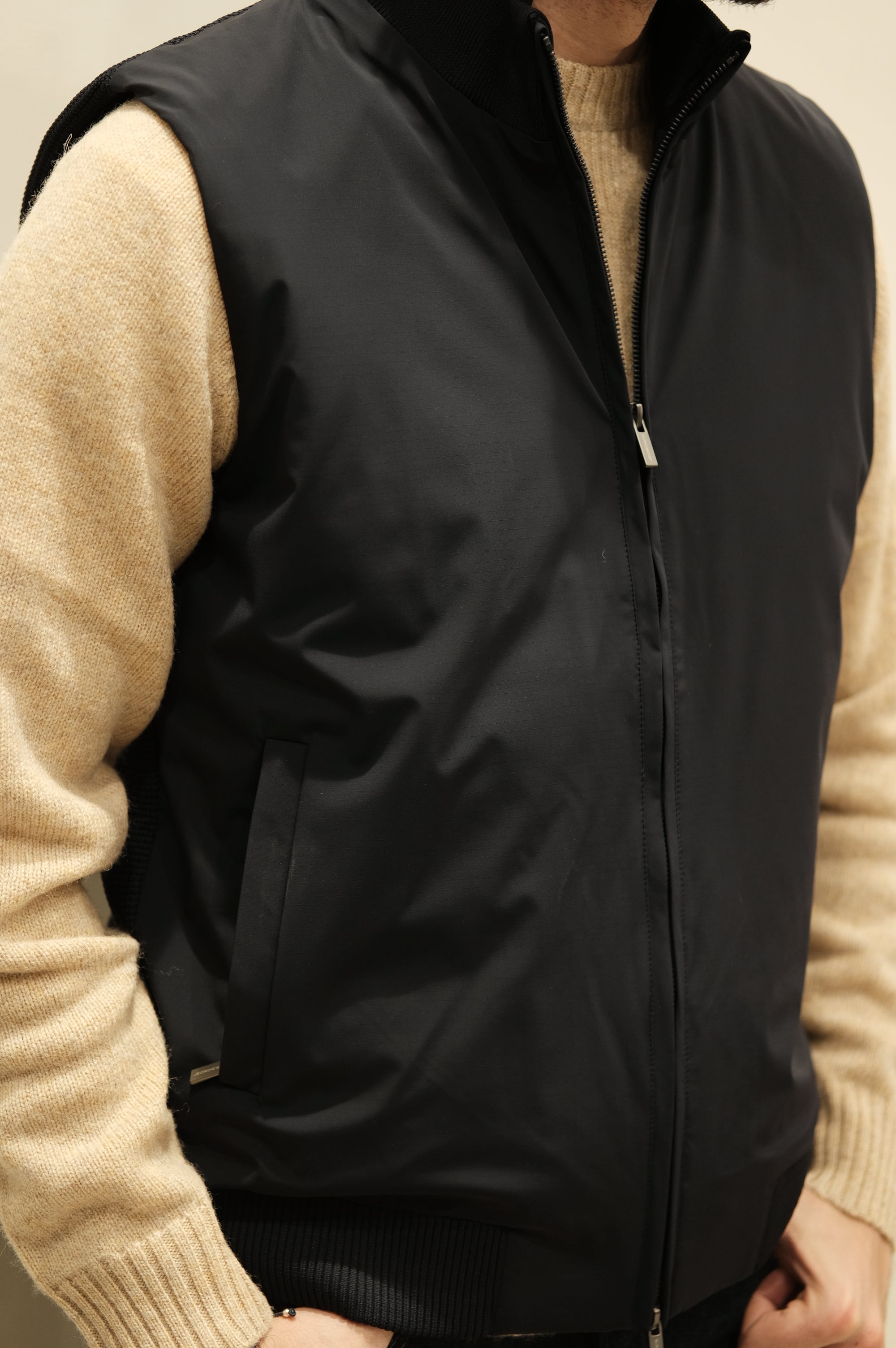 Jeordie's Gilet Nylon/Maglia Blu