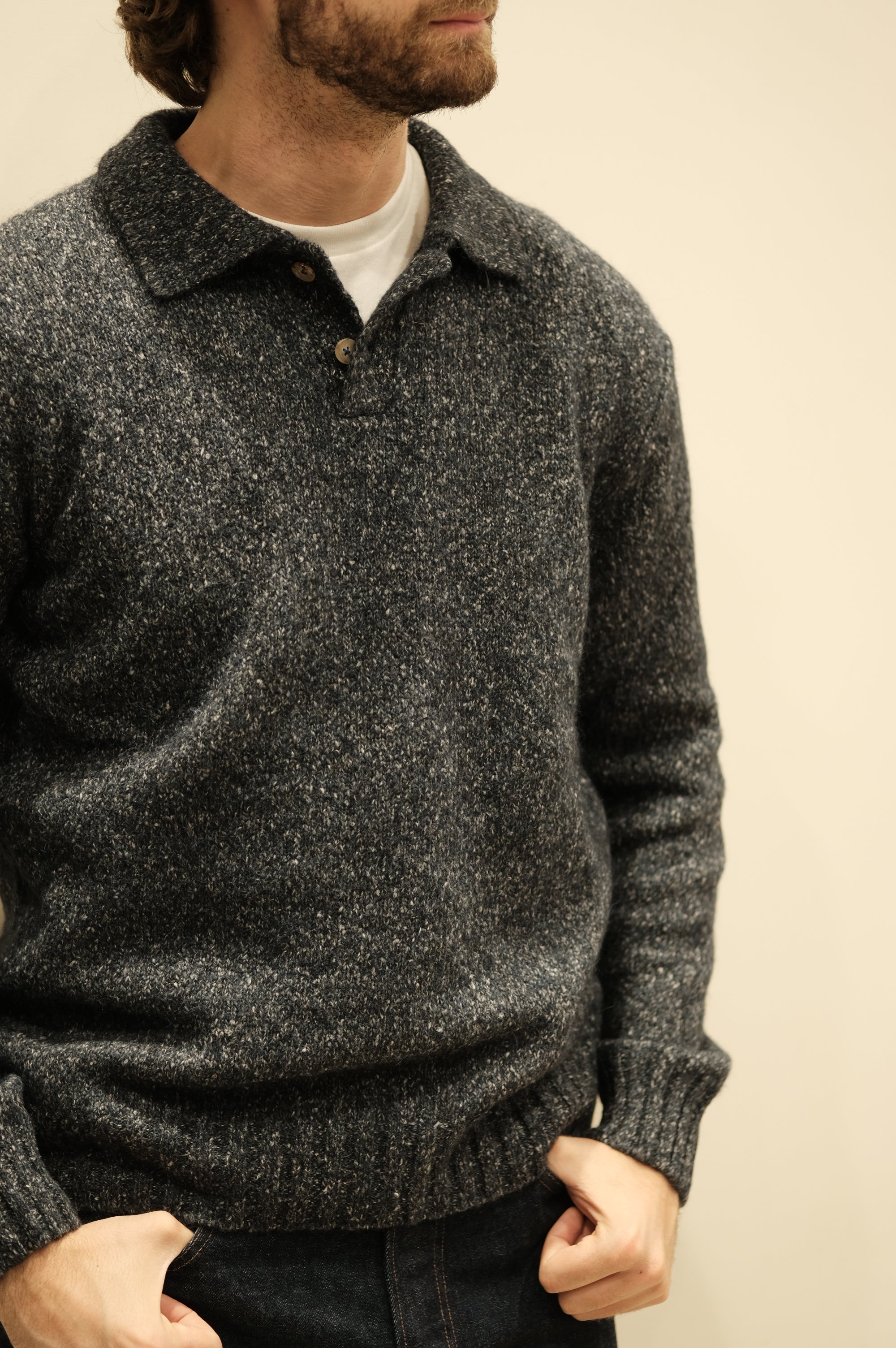 Gallia Polo M/L Harri Grigio Scuro