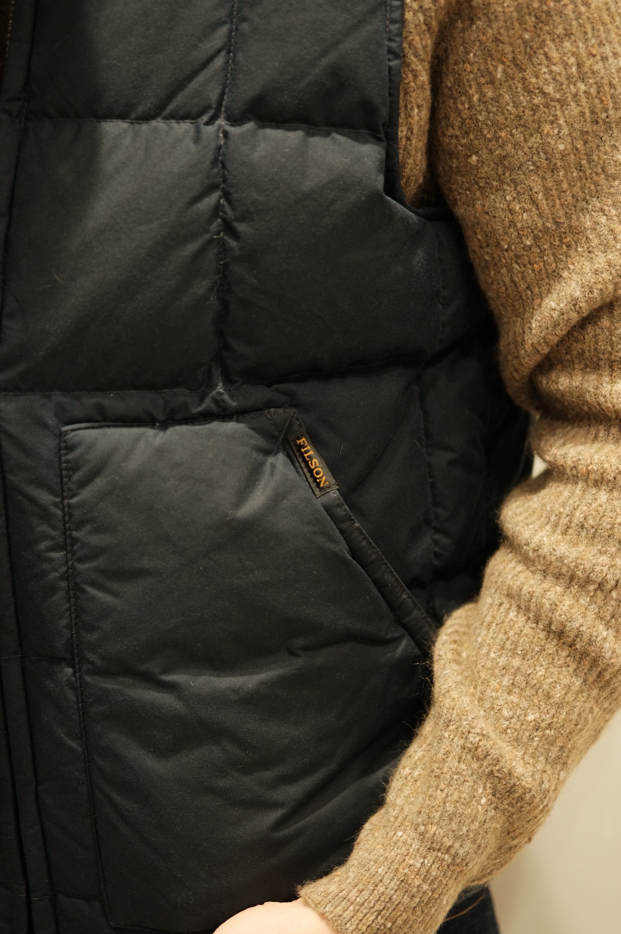 Filson Waxed Down Vest Night Sky