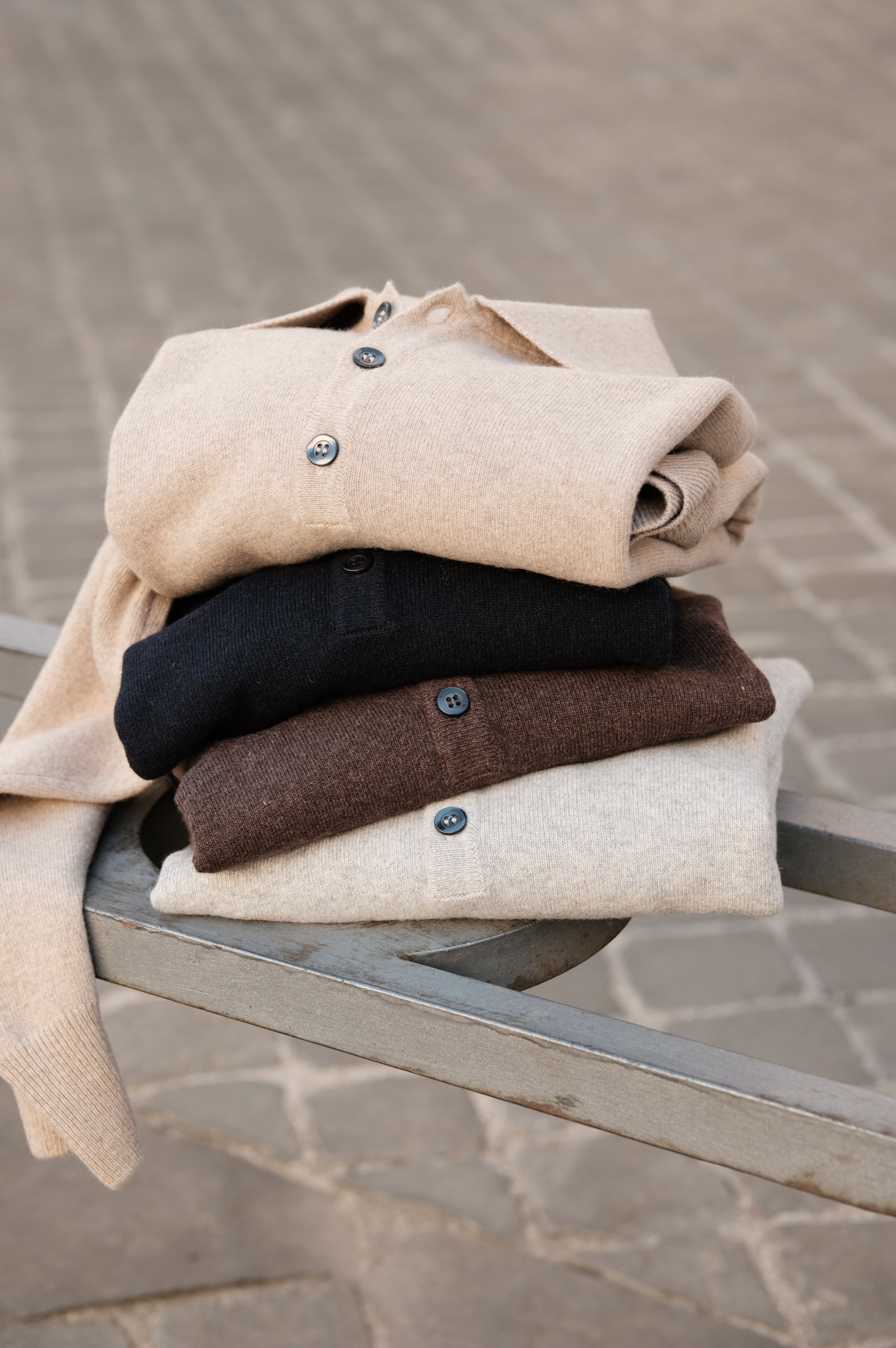 Gaffi & Co. Polo Bottoni Cashmere Sabbia