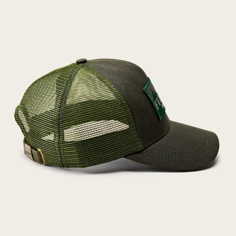 Filson Logger Mesh Cap Oil Finish Tin Cloth Otter Green