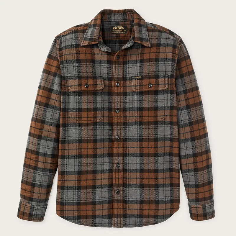 Filson Vintage Flannel Work Shirt Brown/Charcoal Plaid