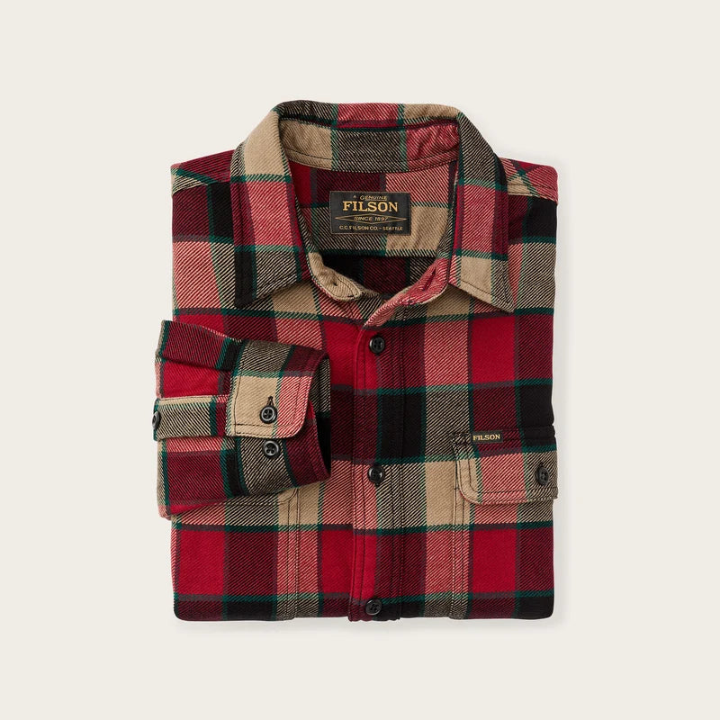Filson Vintage Flannel Work Shirt Red/Cream Plaid