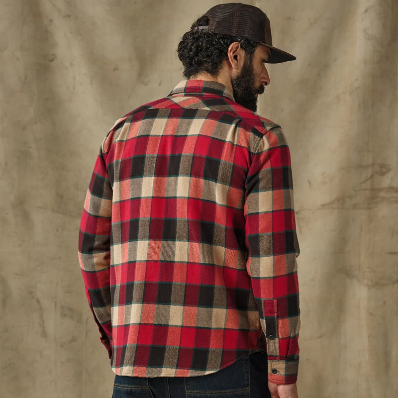 Filson Vintage Flannel Work Shirt Red/Cream Plaid